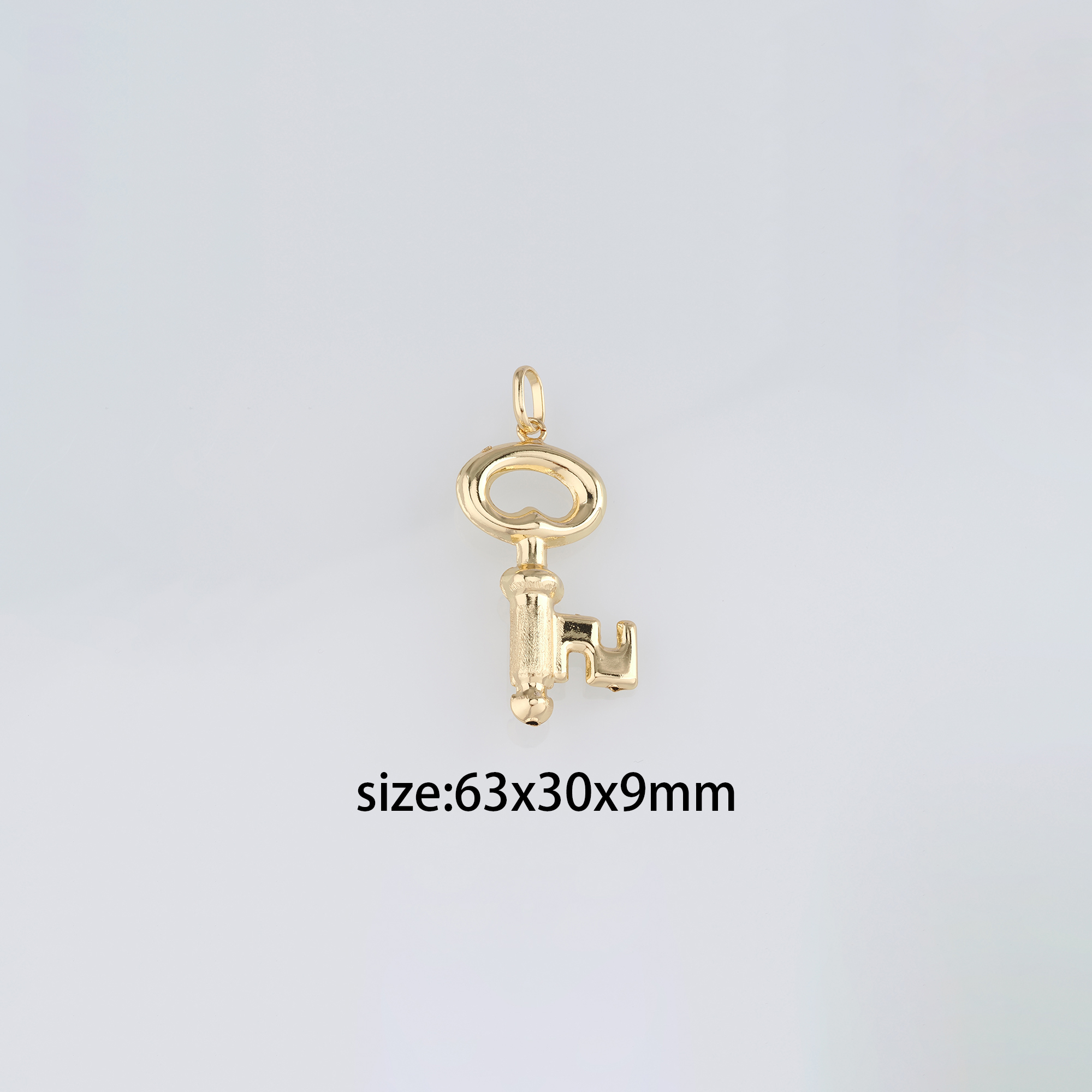18K Gold Filled Key Pendant,Dainty Key Charm Earrings Necklace for DIY Jewelry Making Supply