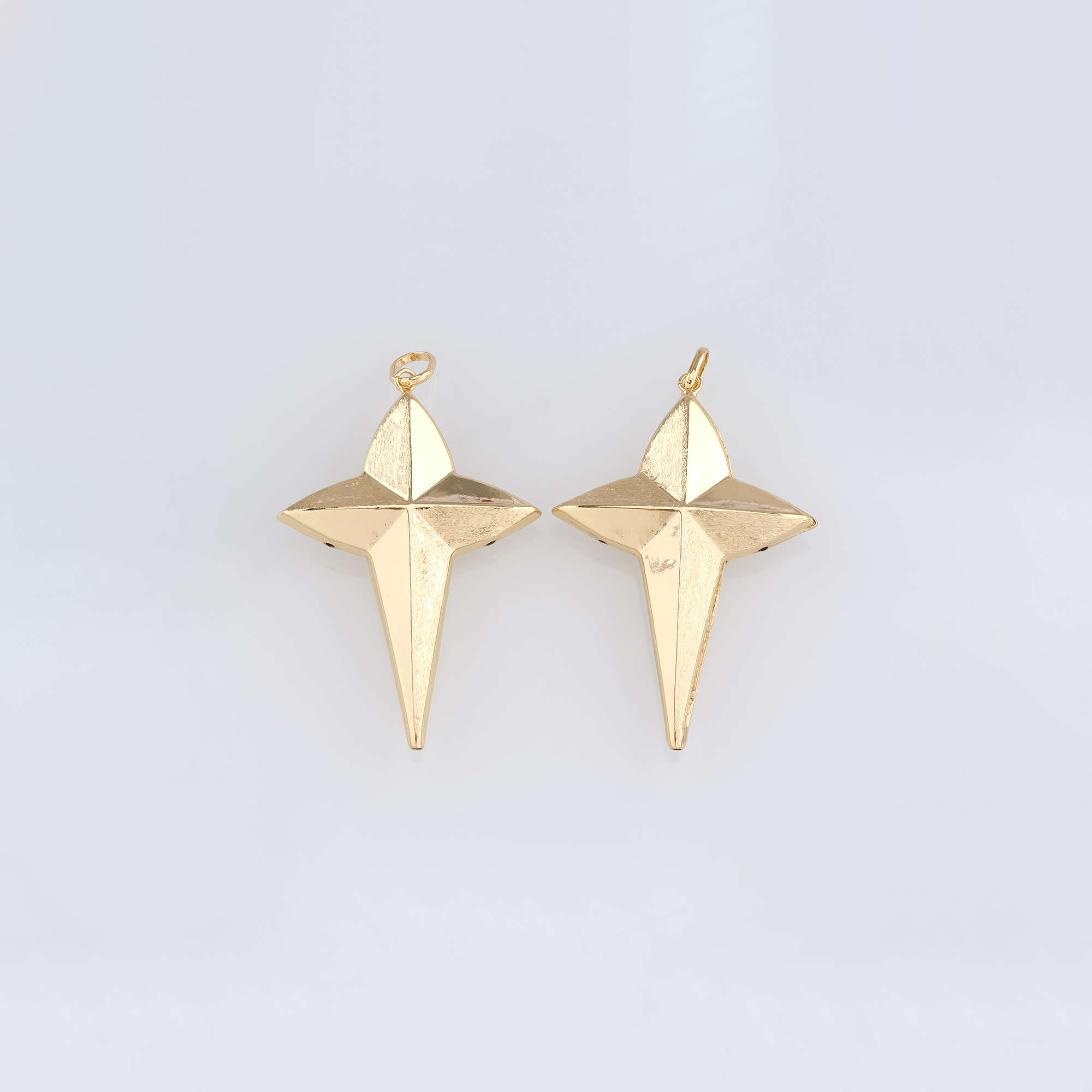 18K Gold Filled Star Pendant,Celestial Charm Earrings Necklace for DIY Jewelry Making Supply