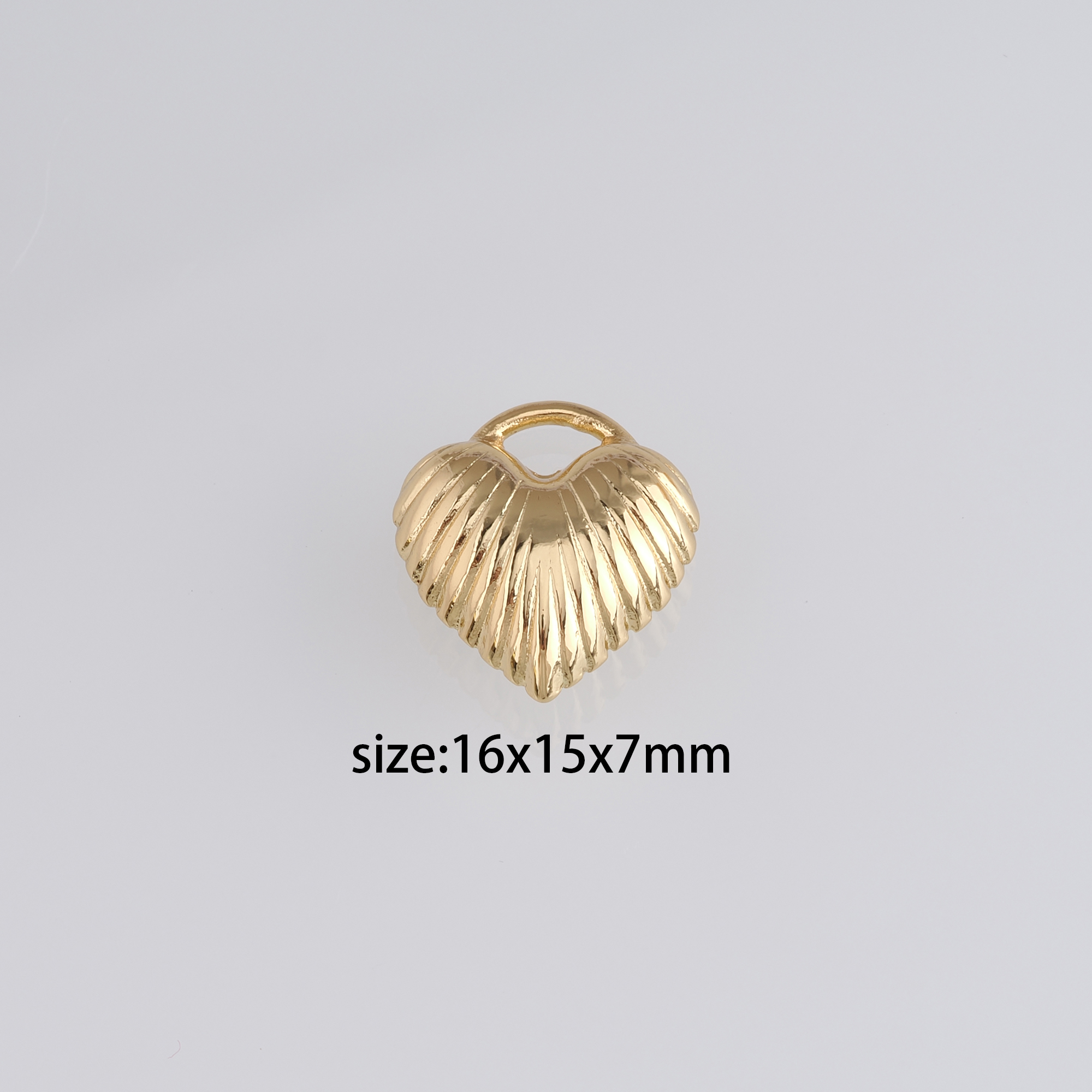 18K Gold Filled Heart Pendant,Dainty Heart Charm Earrings Necklace for DIY Jewelry Making Supply