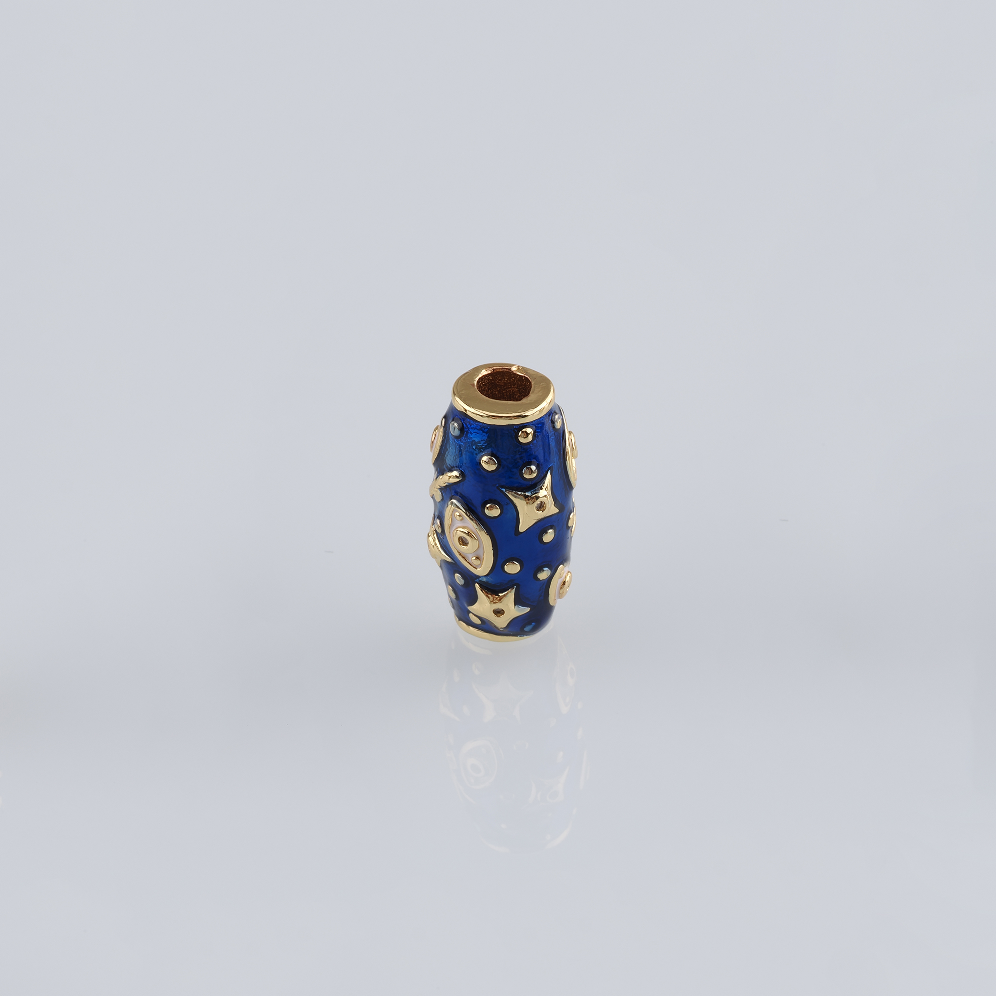 18K Gold Filled Evil Eye Spacer Beads,Barrel Bead,Enamel Evil Eye Bead for Bracelet Jewelry Necklace Making Supply
