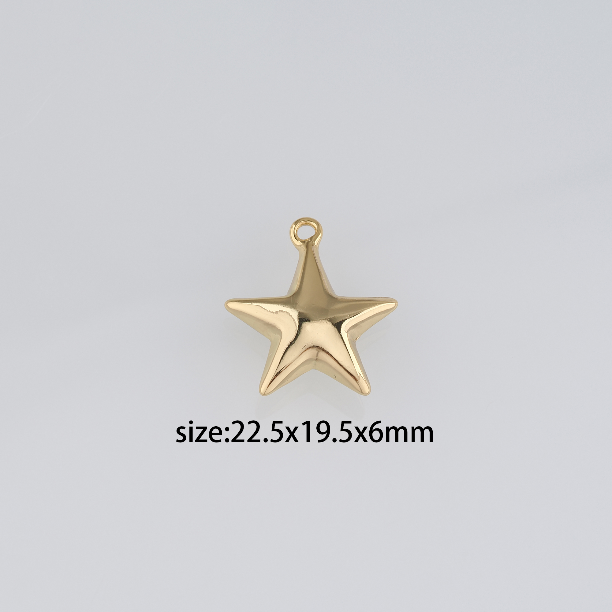 18K Gold Filled Star Pendant,Celestial Charm Earrings Necklace for DIY Jewelry Making Supply