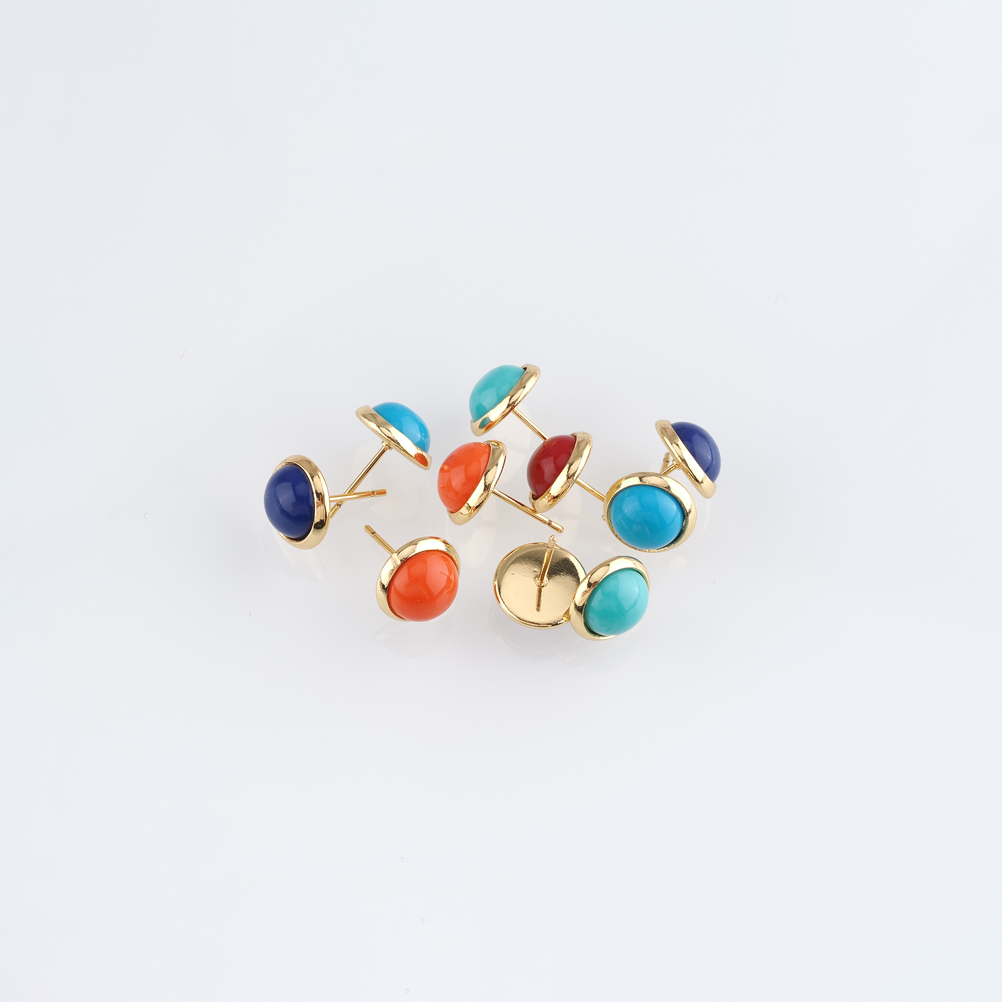 18K Gold Filled Round Stud Earrings,Round Earrings,Dainty Earrings,Minimalist Earring,Gift for Wife