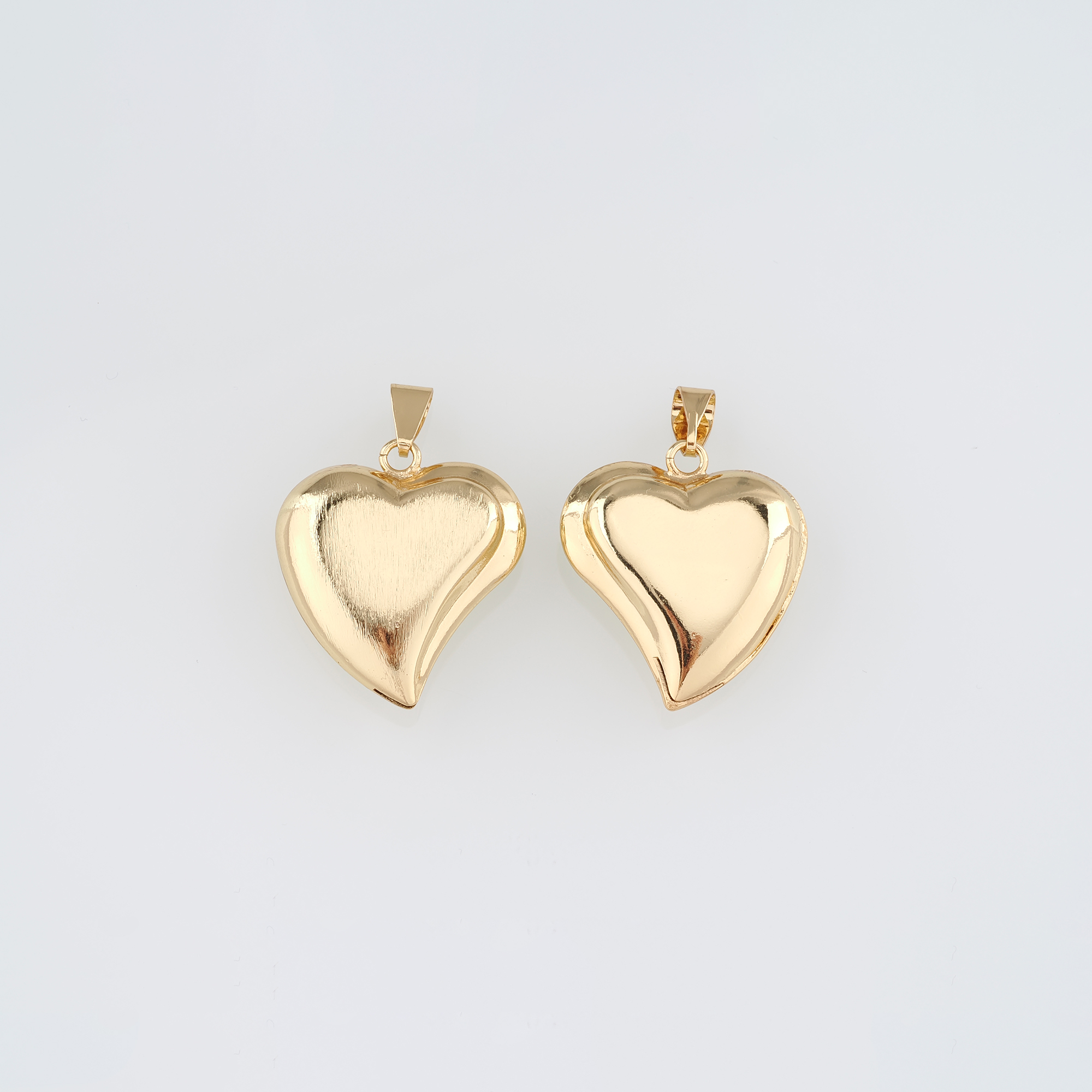 18K Gold Filled Heart Pendant,Dainty Heart Charm Earrings Necklace for DIY Jewelry Making Supply