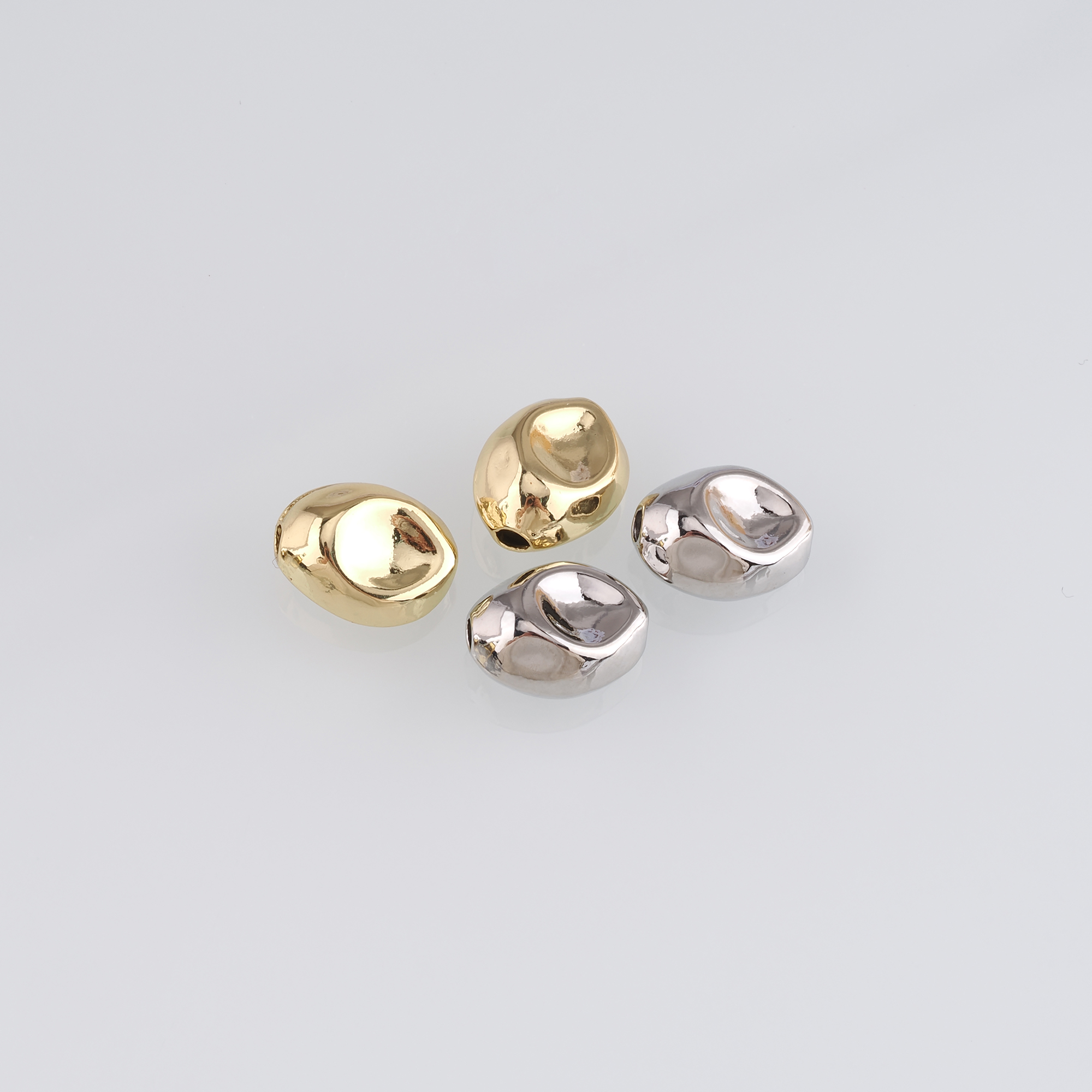18K Gold Filled Geometric Spacer Beads,Irregular Bead for Bracelet Jewelry Necklace Making Supply