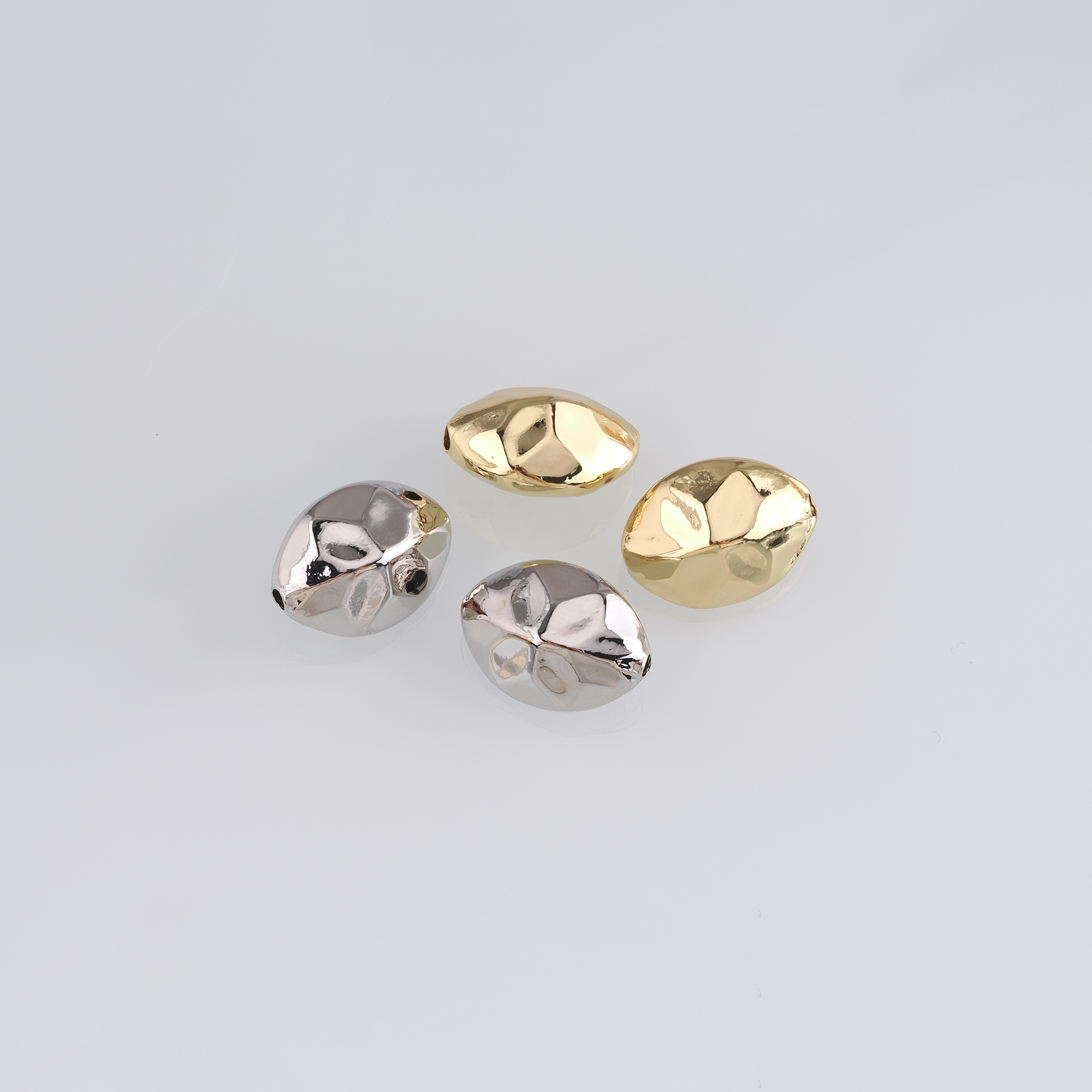 18K Gold Filled Geometric Spacer Beads,Irregular Bead for Bracelet Jewelry Necklace Making Supply