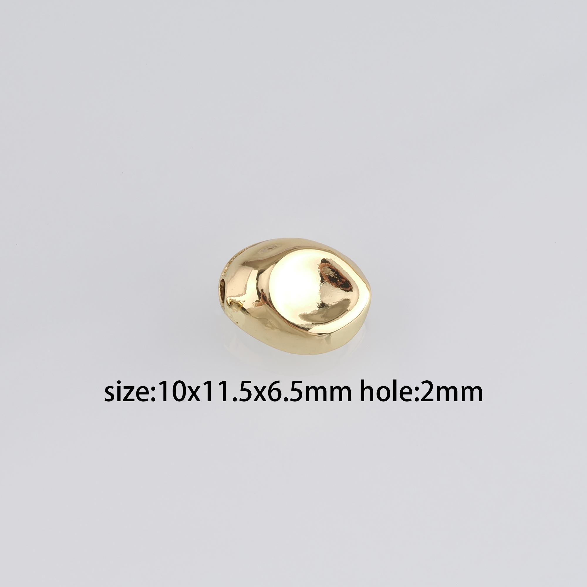 18K Gold Filled Geometric Spacer Beads,Irregular Bead for Bracelet Jewelry Necklace Making Supply