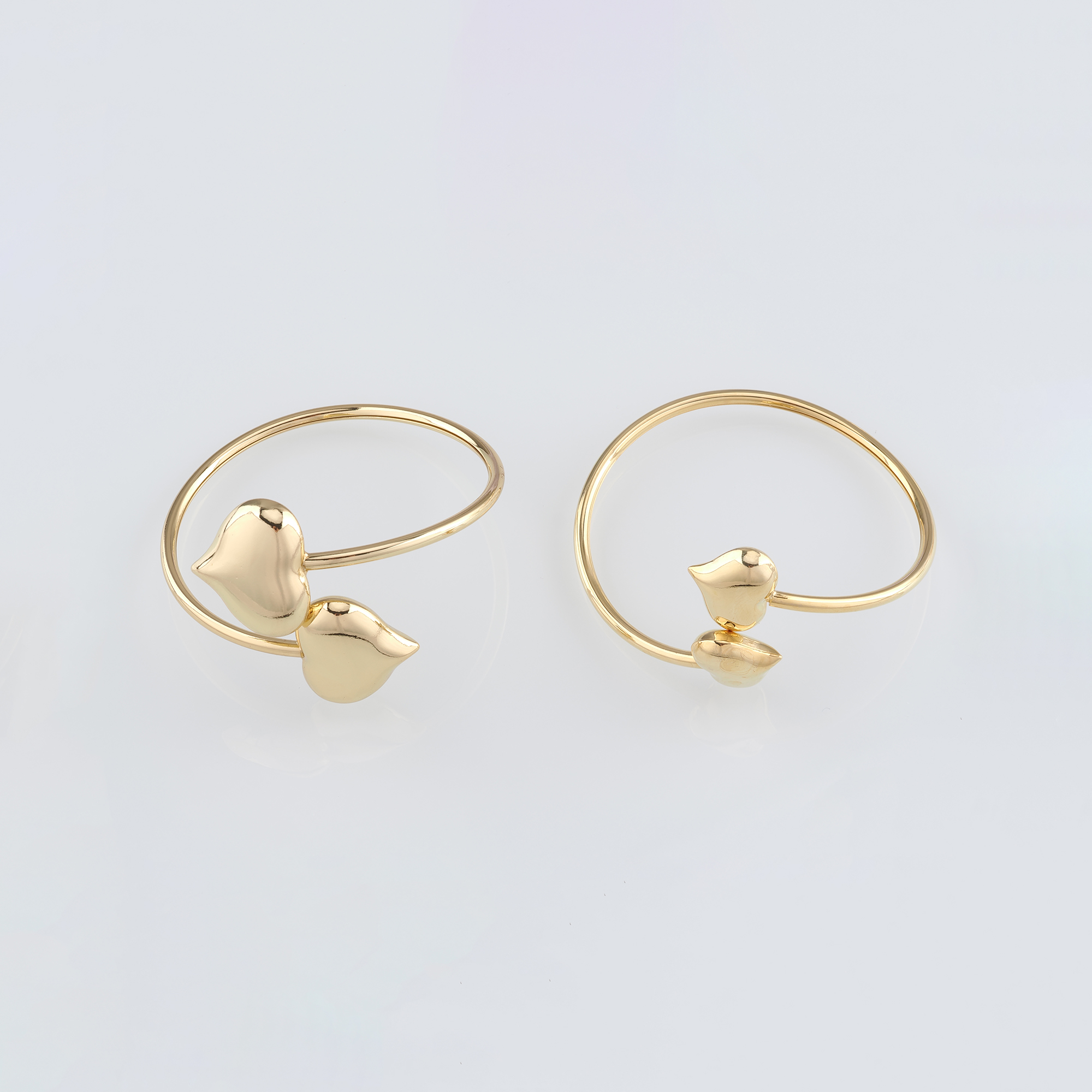 18K Gold Filled Heart Bangle,Boho Bracelet,Minimalist Bracelet,Cuff Bracelet,Everyday Bracelet,Gift for Her