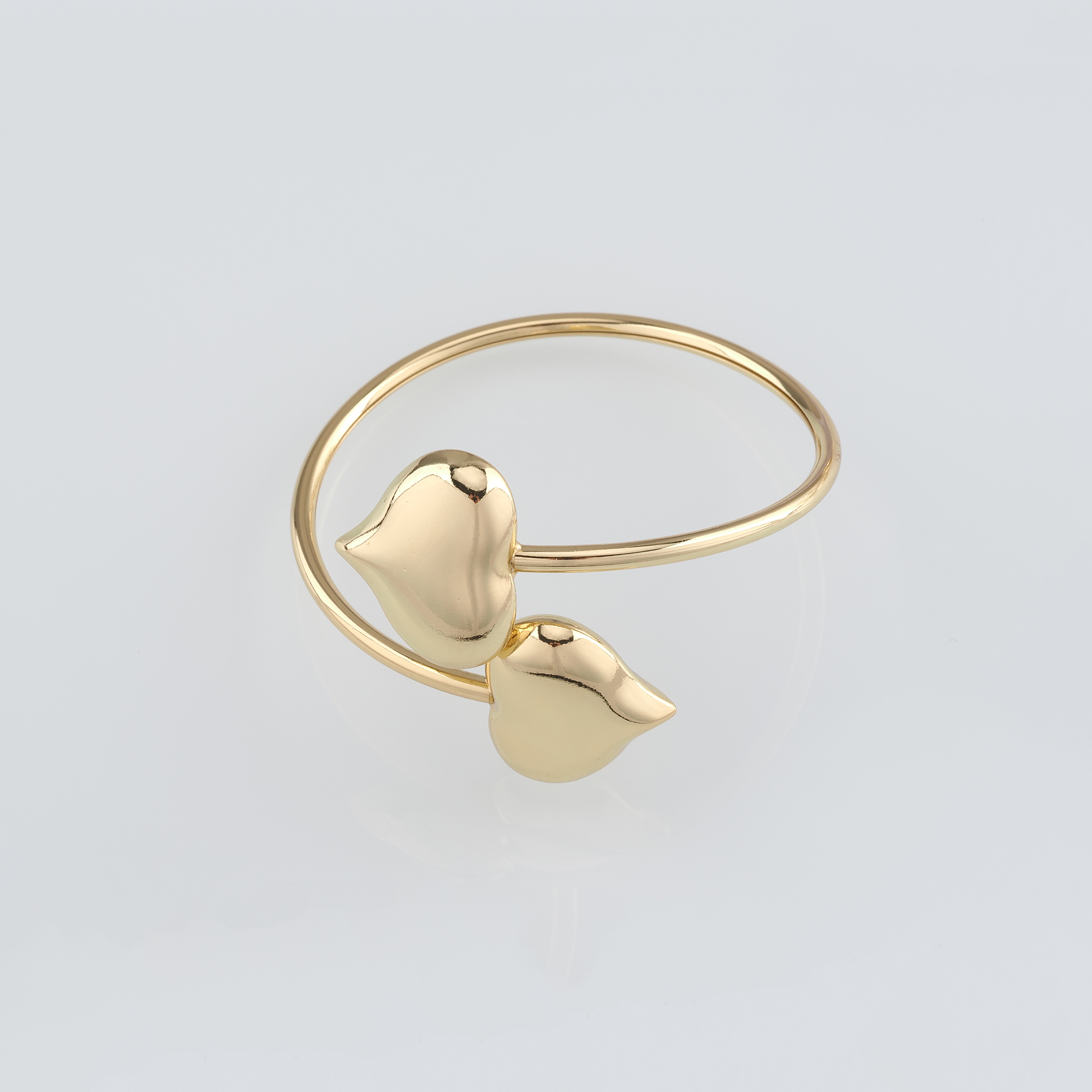18K Gold Filled Heart Bangle,Boho Bracelet,Minimalist Bracelet,Cuff Bracelet,Everyday Bracelet,Gift for Her
