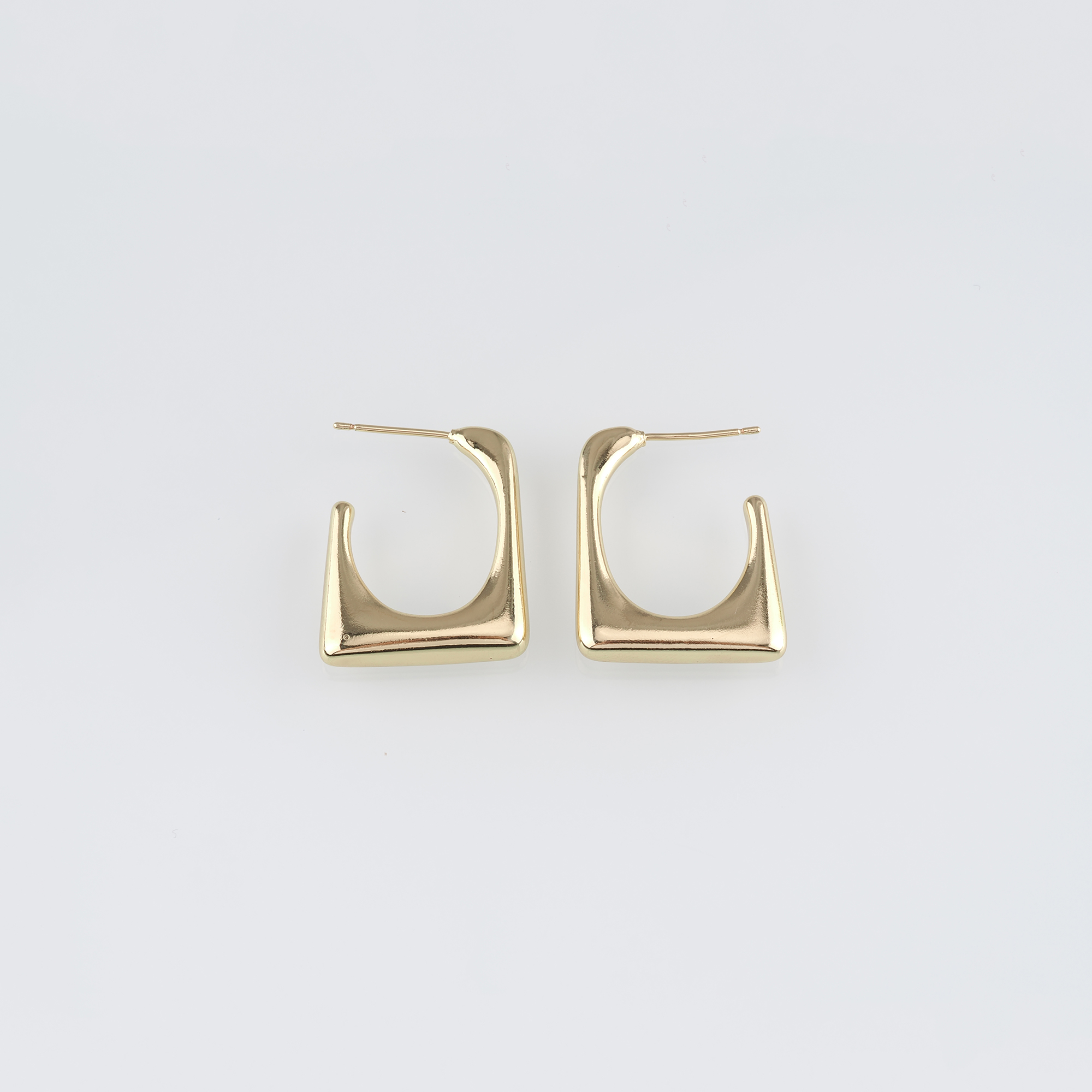 18K Gold Filled Rectangle Hoop Earring,Minimalist Earrings,Gold Hoop Earrings,Huggie Earrings,Gift for Her