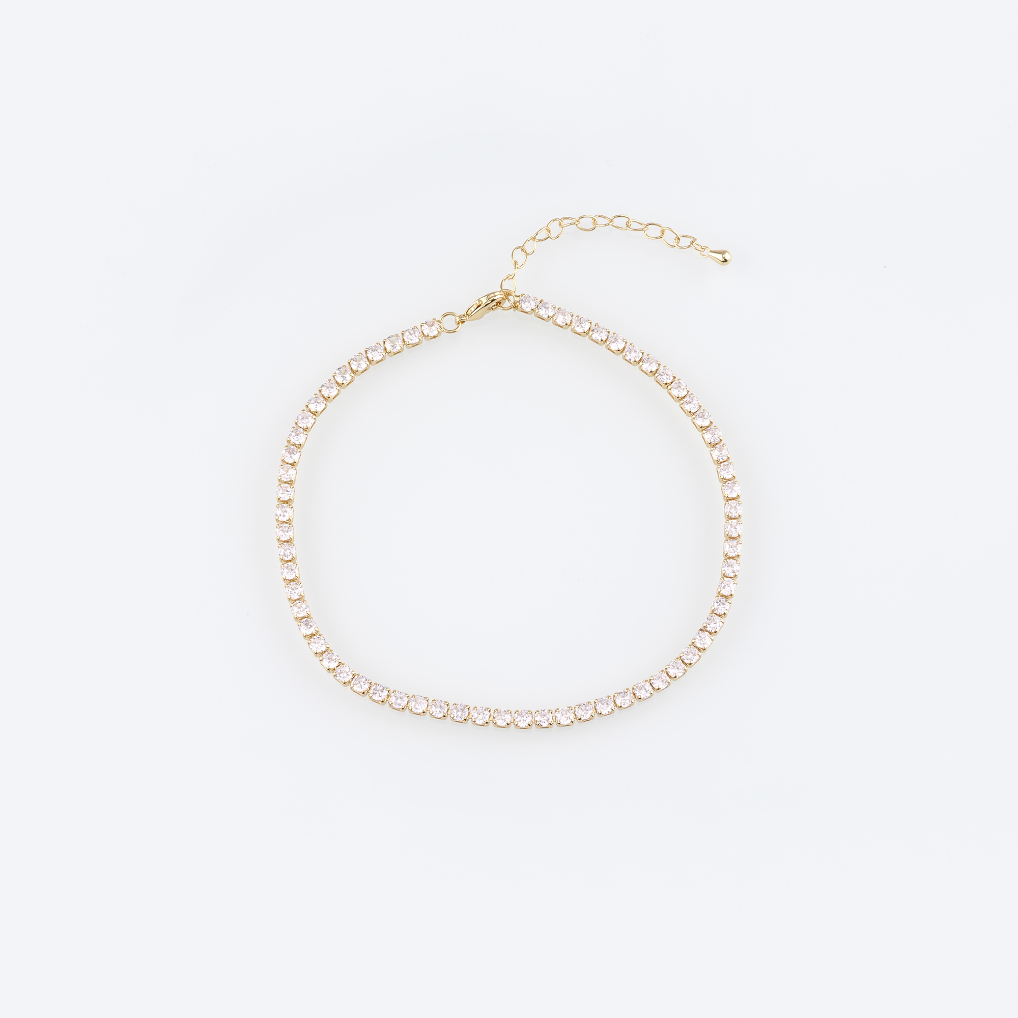 18K Gold Filled Tennis Link Chain Bracelet,Thin Chain,Gold Chain Bracelet,Ladies Bracelet,Gift For Her
