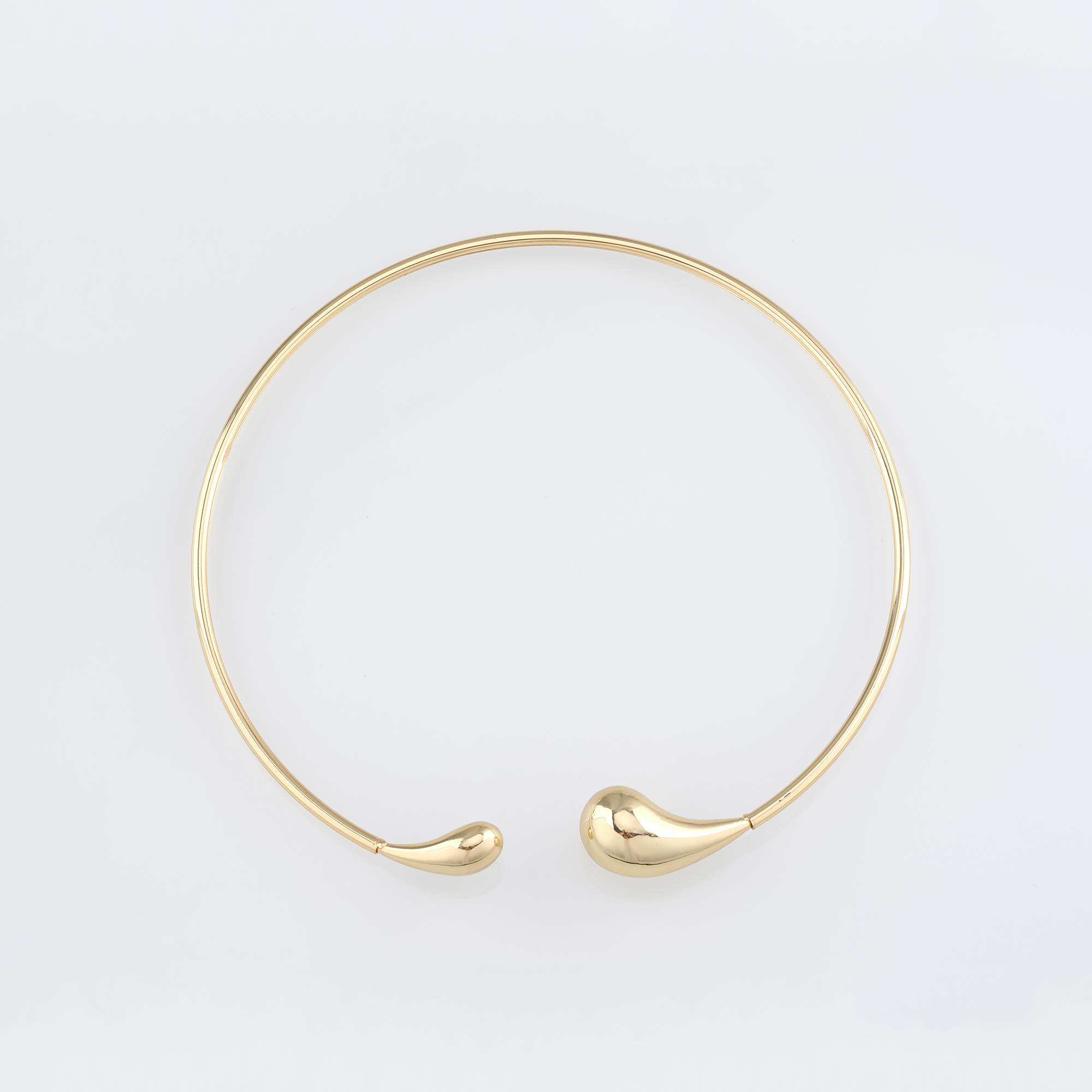 18K Gold Filled Teardrop Choker Necklace,Open Choker,Neck Cuff,Choker Necklace,Minimalist Choker,Gift for Her