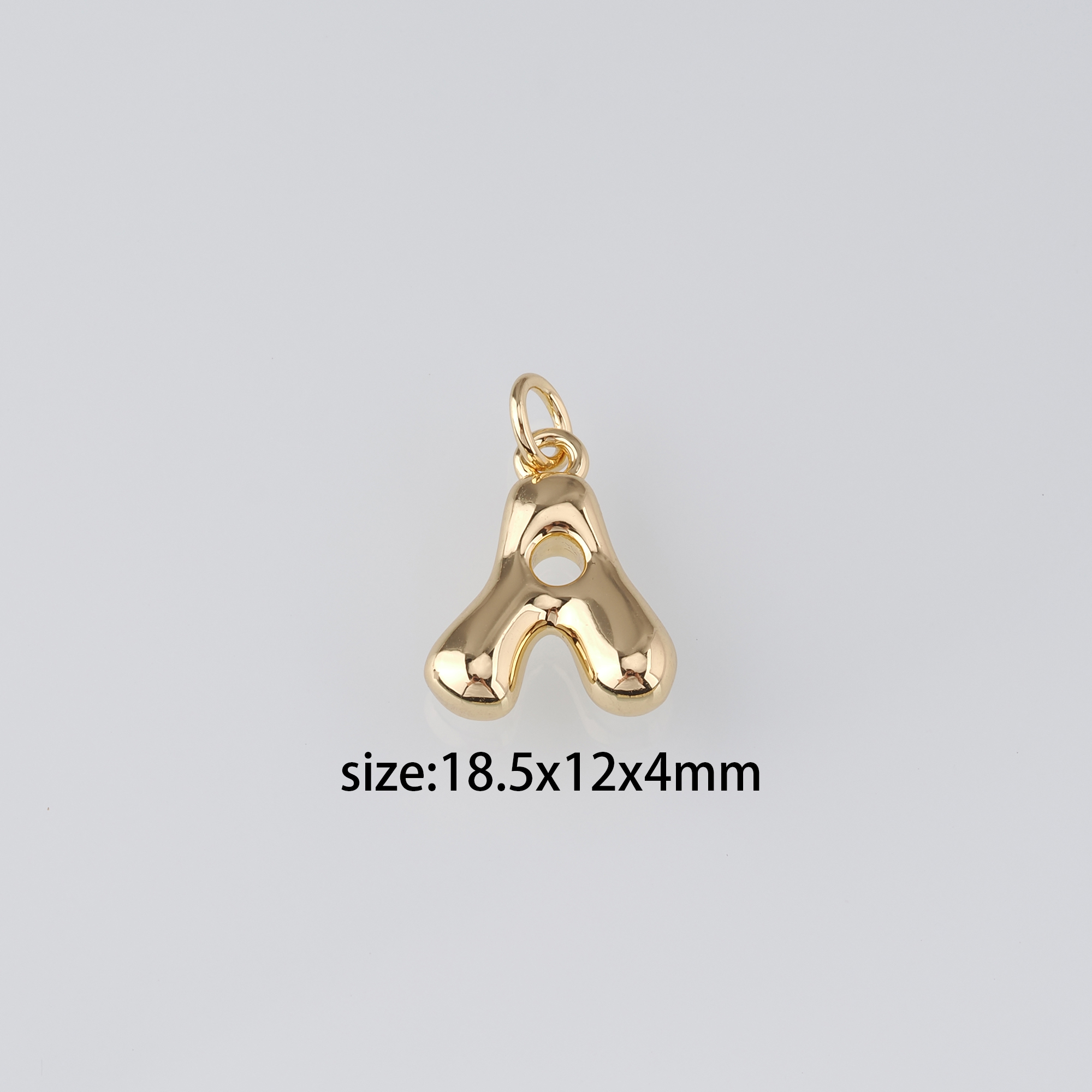 18K Gold Filled Initial Pendant,Dainty Letter Charm Earrings Necklace for DIY Jewelry Making Supply