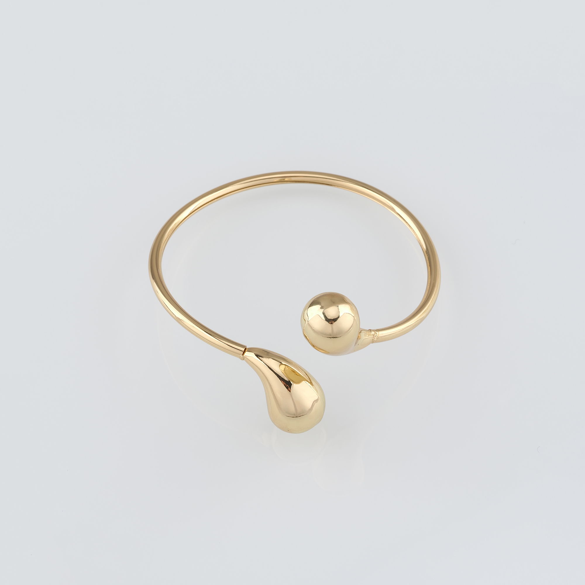 18K Gold Filled Teardrop Bangle Bracelet,Cuff Bangle Bracelet For Women,Minimalist Bracelet,Everyday Bracelet,Gift for Her