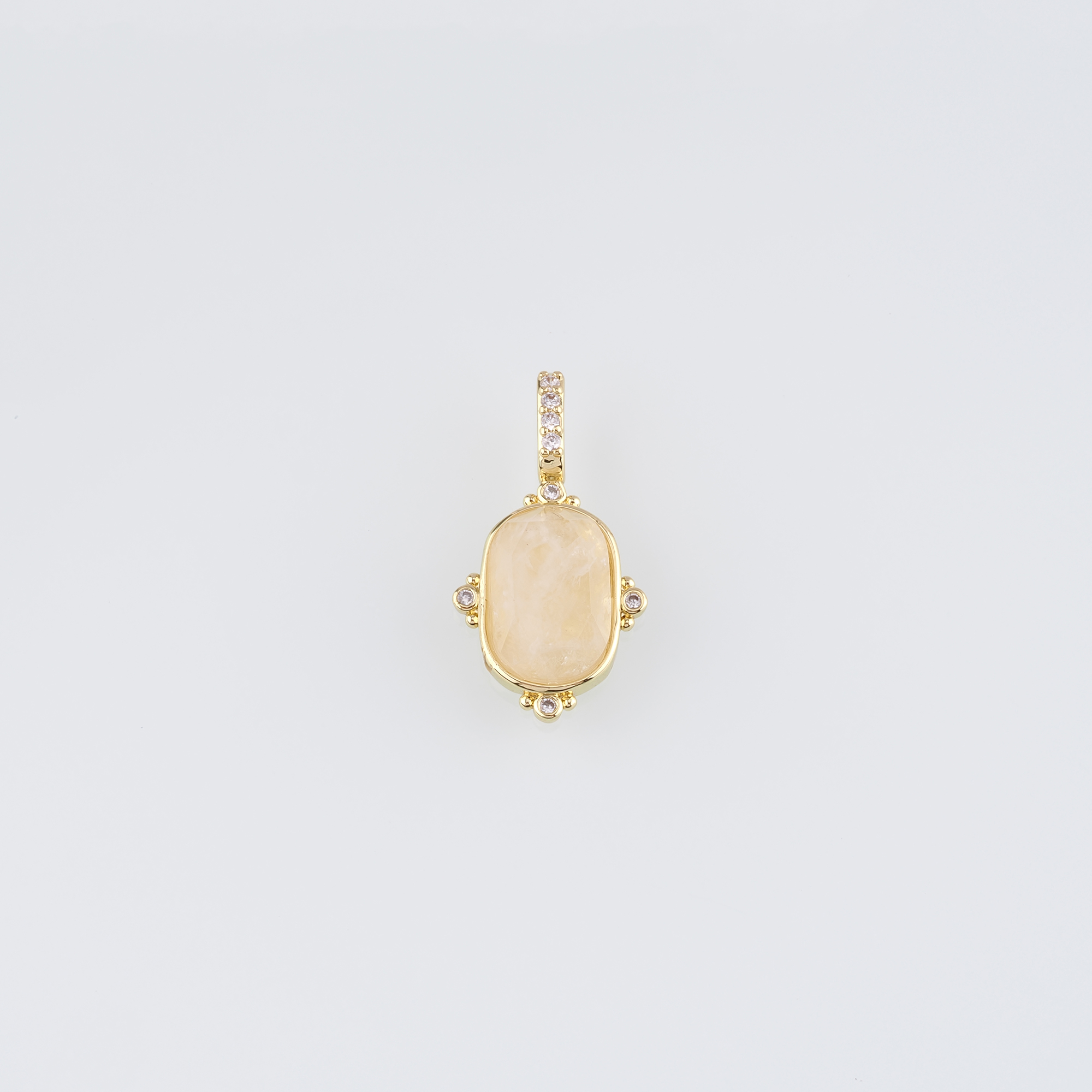 18K Gold Filled Oval Pendant,Dainty Oval Charm Earrings Necklace for DIY Jewelry Making Supply