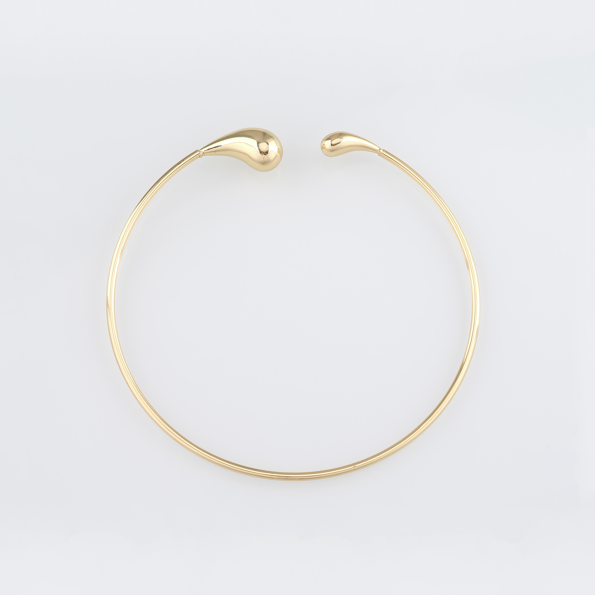 18K Gold Filled Teardrop Choker Necklace,Open Choker,Neck Cuff,Choker Necklace,Minimalist Choker,Gift for Her