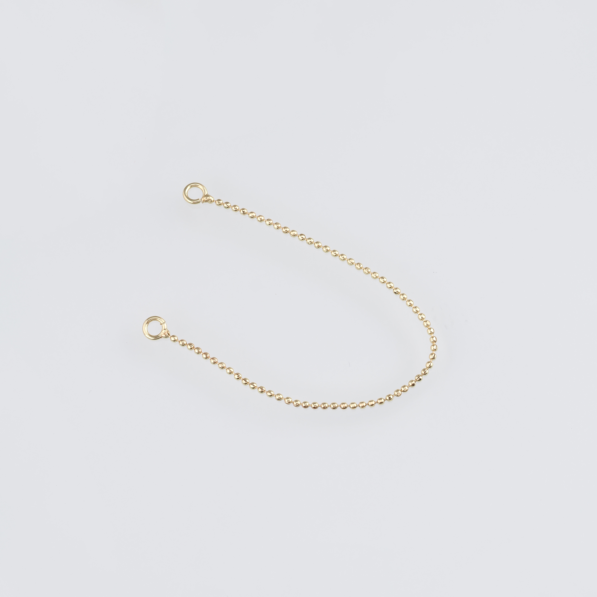 18K Gold Filled Ball Chain,Semi-Finished Product Chain Bracelet Making for DIY Jewelry Making