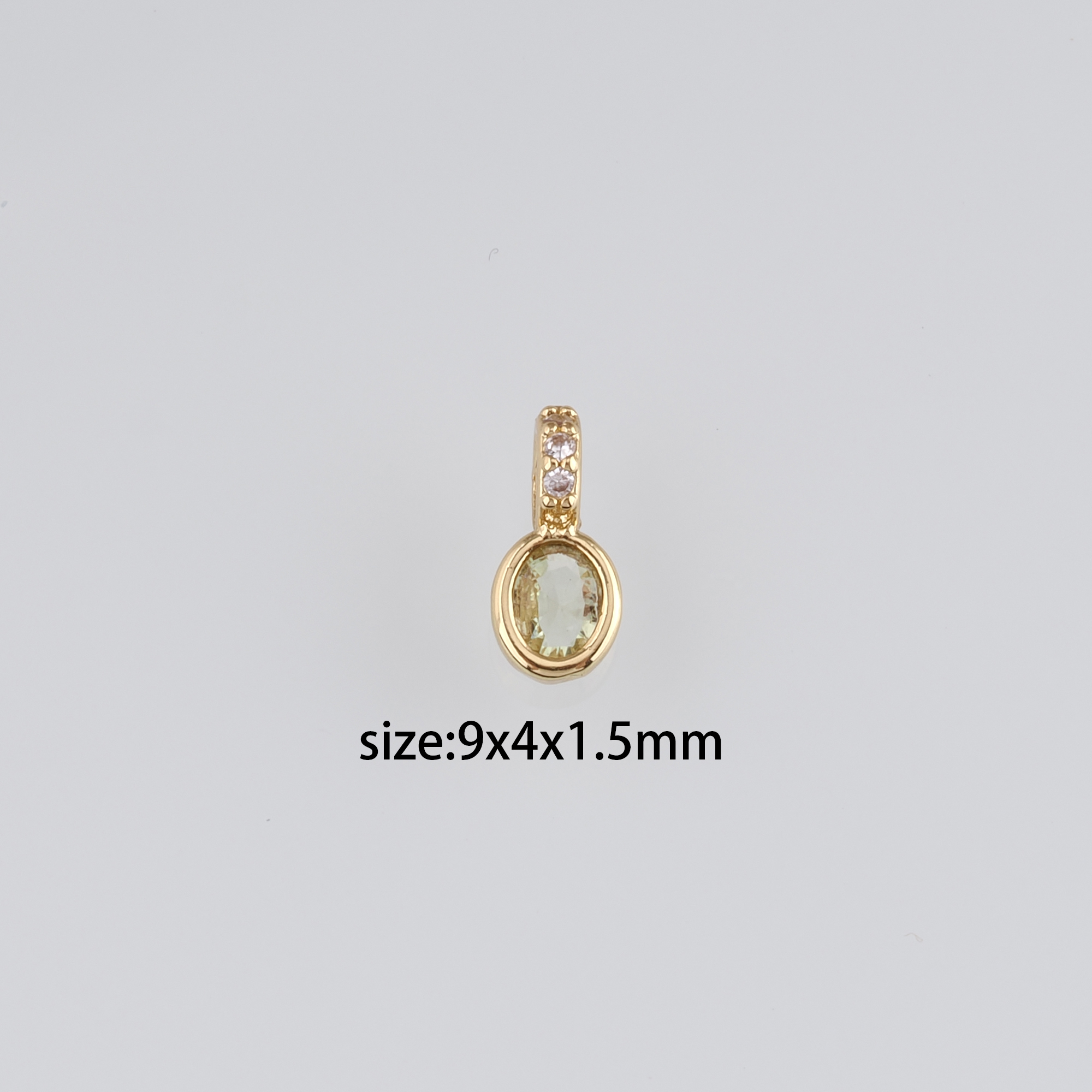 18K Gold Filled Oval Pendant,Dainty Oval Charm Earrings Necklace for DIY Jewelry Making Supply