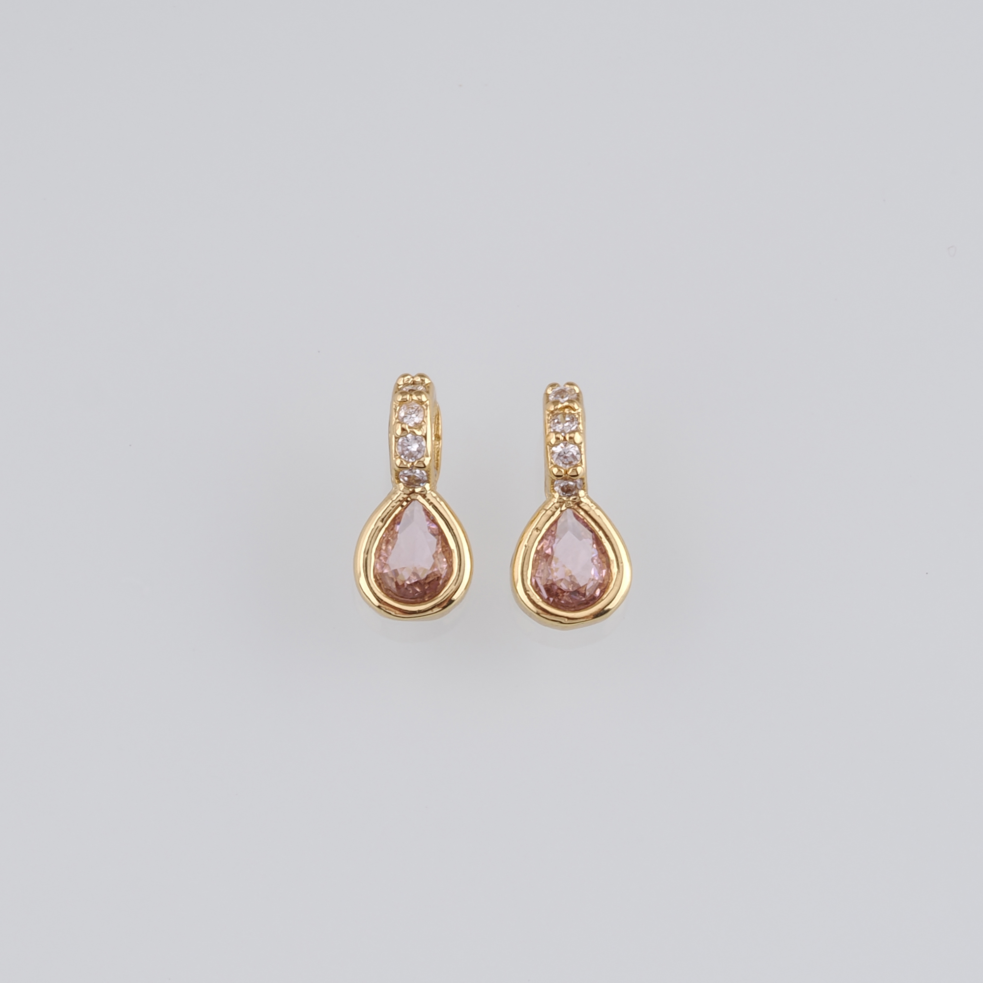 18K Gold Filled Teardrop Pendant,Water Drop Charm Earrings Necklace for DIY Jewelry Making Supply