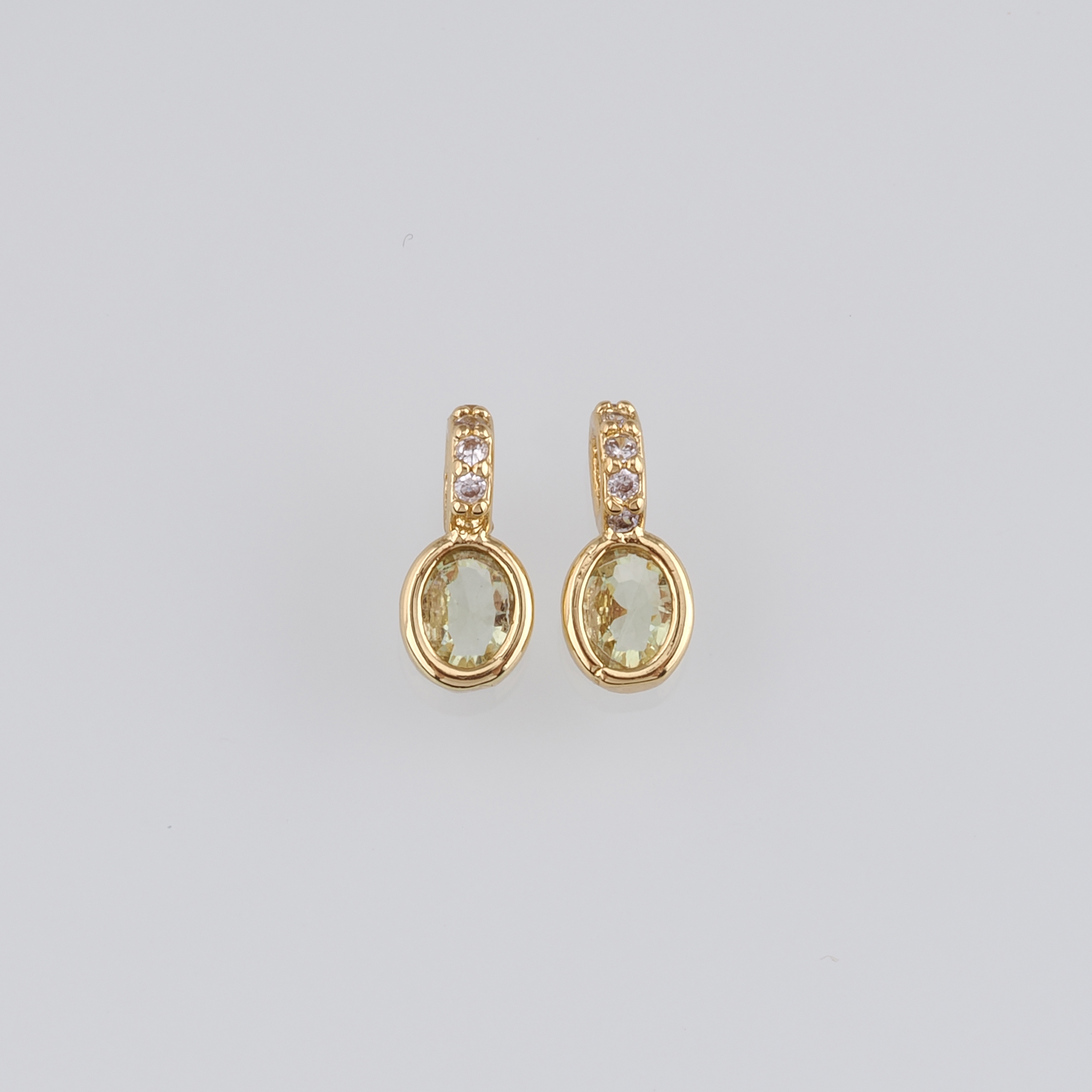 18K Gold Filled Oval Pendant,Dainty Oval Charm Earrings Necklace for DIY Jewelry Making Supply