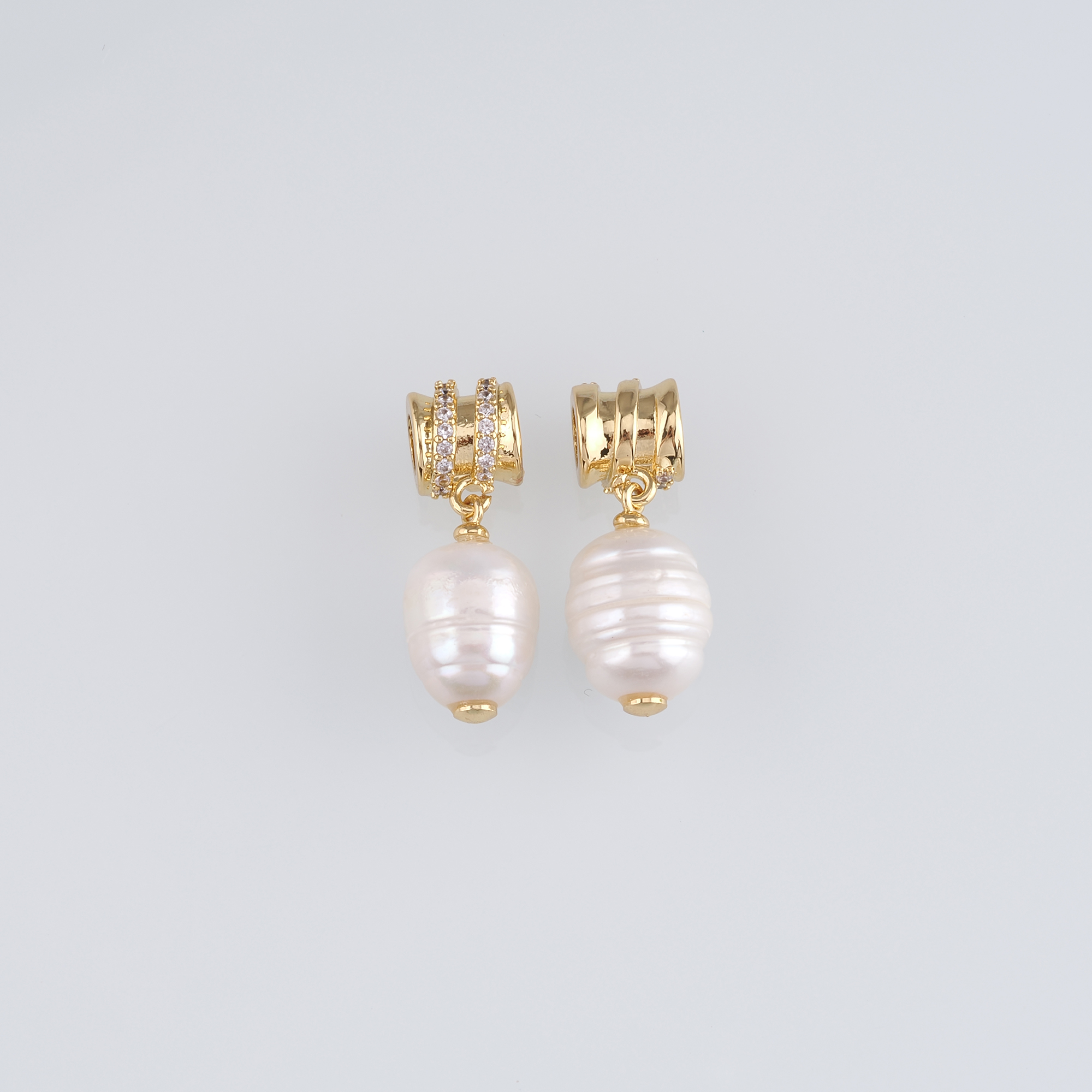 18K Gold Filled Cylinder Spacer Beads,CZ Micro Pave Barrel Beads for Bracelet Jewelry Necklace Making Supply