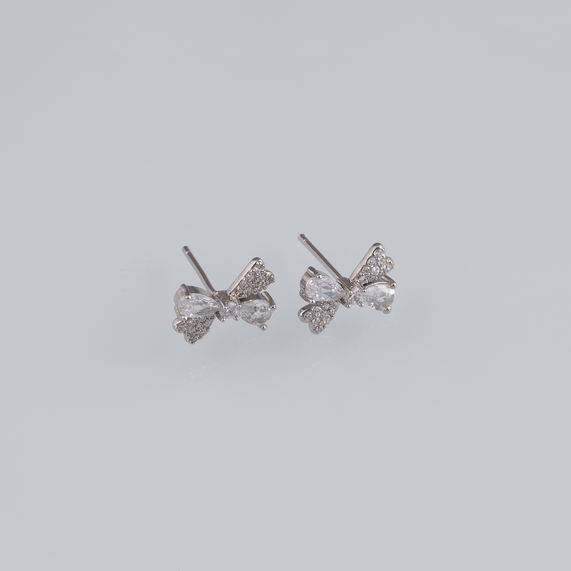 18K Gold Filled Bow Stud Earrings,CZ Micro Pave Bow Earrings,Dainty Earrings,Minimalist Earring,Gift for Wife