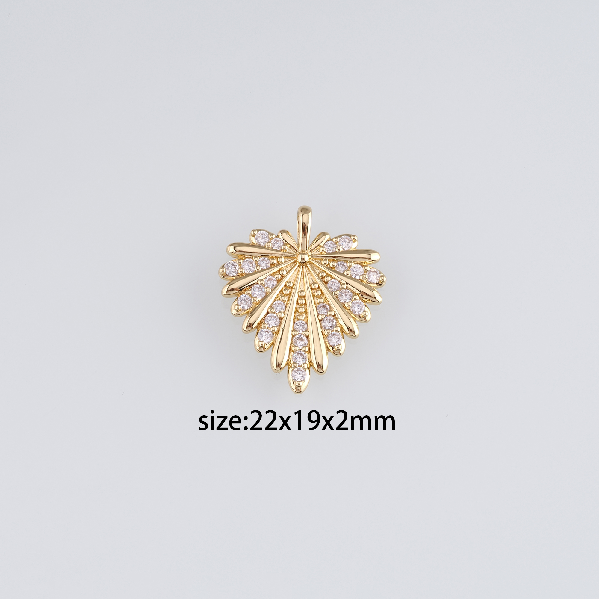 18K Gold Filled Heart Pendant,CZ Micro Pave Heart Charm Earrings Necklace for DIY Jewelry Making Supply