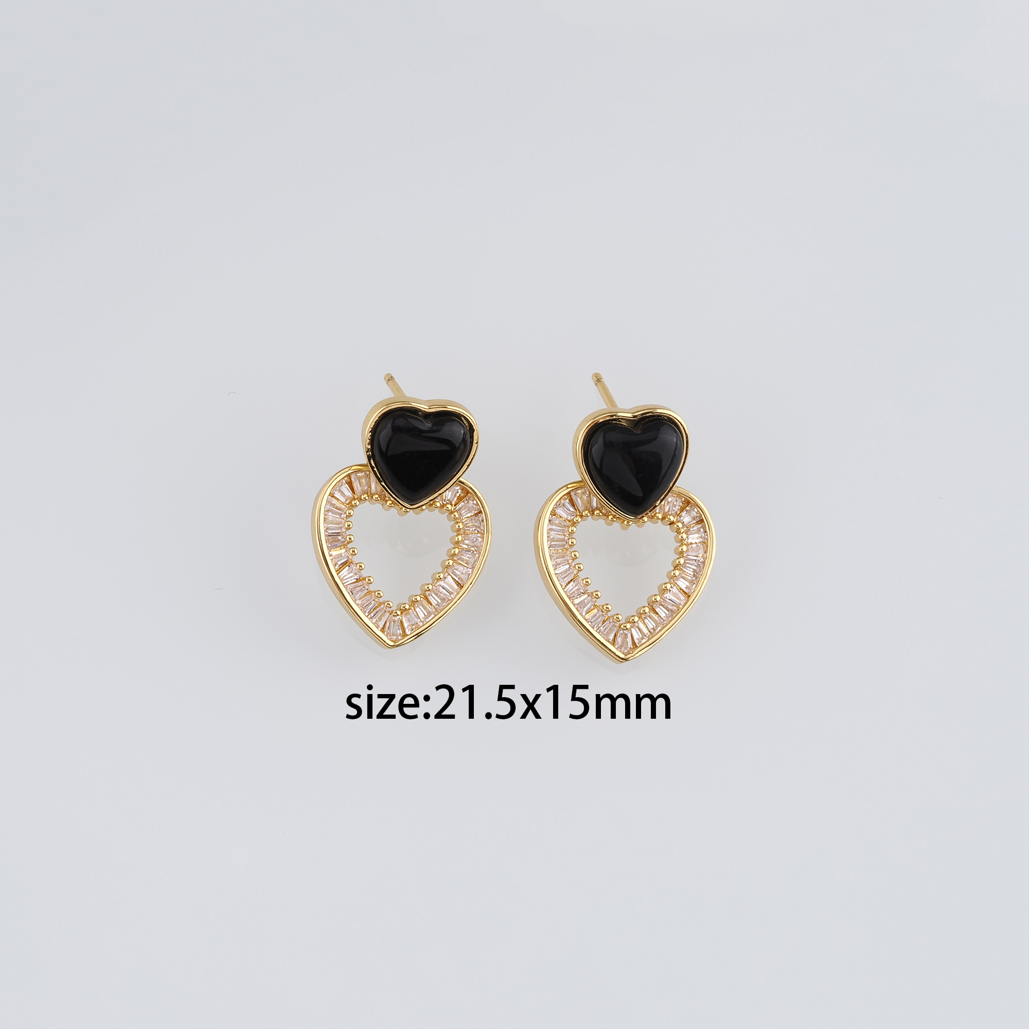 18K Gold Filled Heart Stud Earrings,CZ Micro Pave Heart Earrings,Dainty Earrings,Minimalist Earring,Gift for Wife