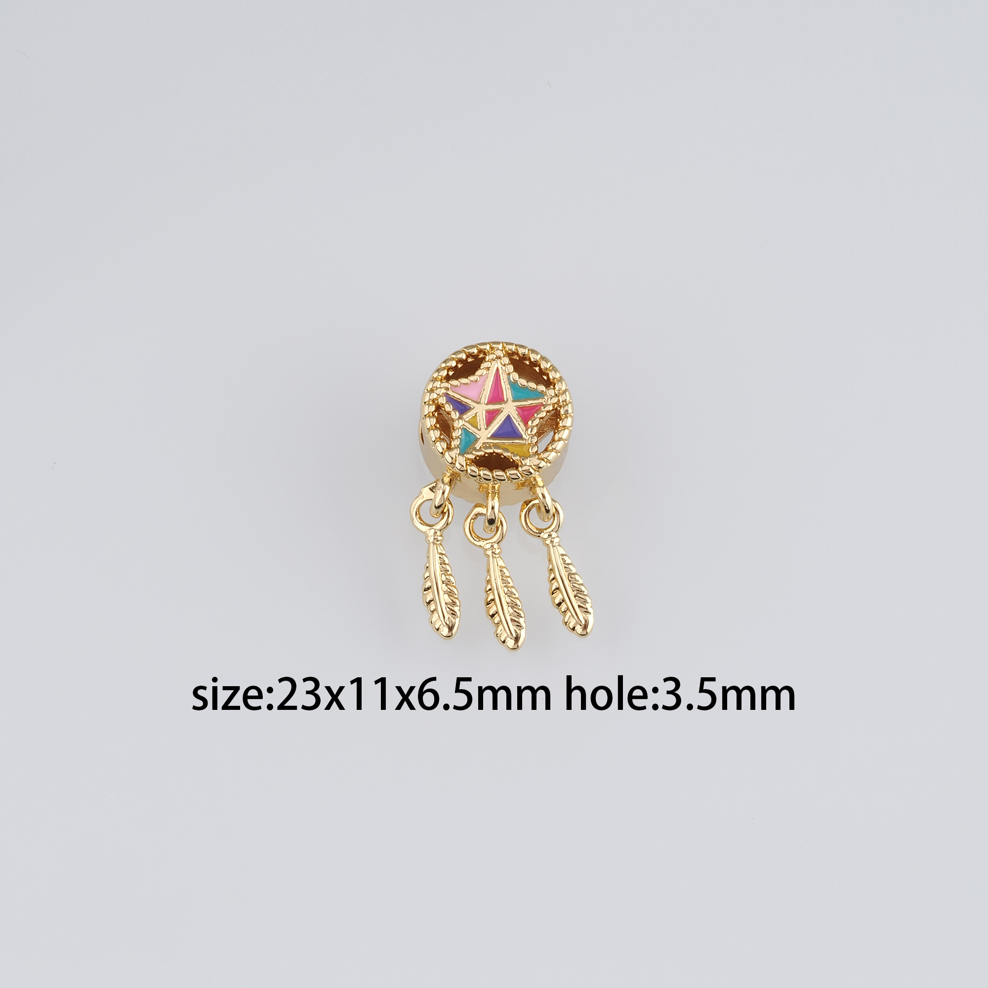 18K Gold Filled Star Spacer Beads,Enamel Tassel Star Bead,Celestial Spacer Beads,Necklace And Bracelet Making,DIY Jewelry Supply