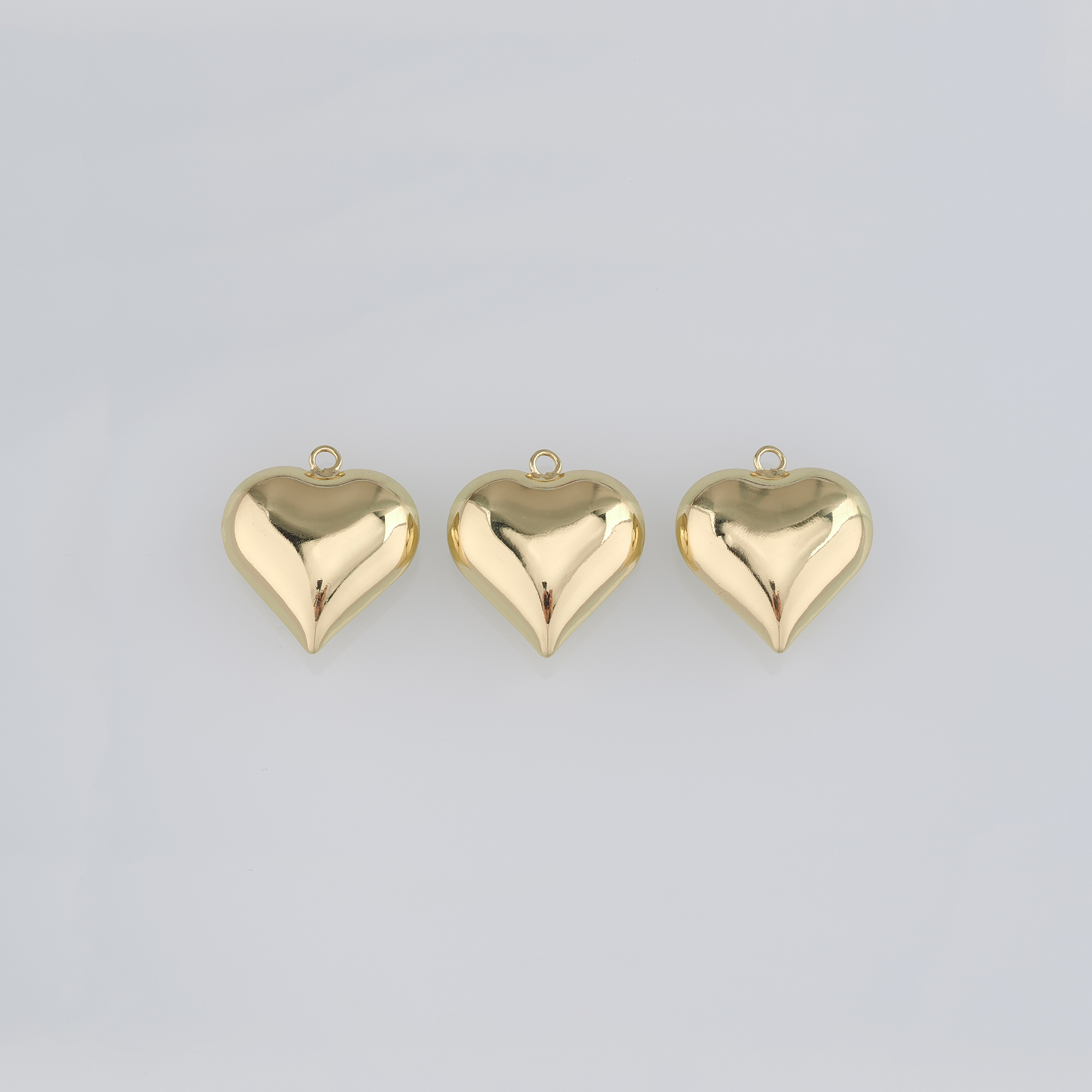 18K Gold Filled Heart Pendant,Dainty Heart Charm Earrings Necklace for DIY Jewelry Making Supply