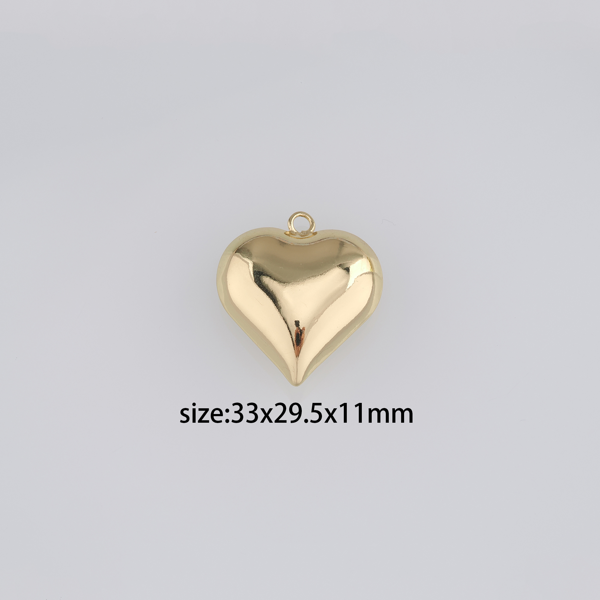 18K Gold Filled Heart Pendant,Dainty Heart Charm Earrings Necklace for DIY Jewelry Making Supply