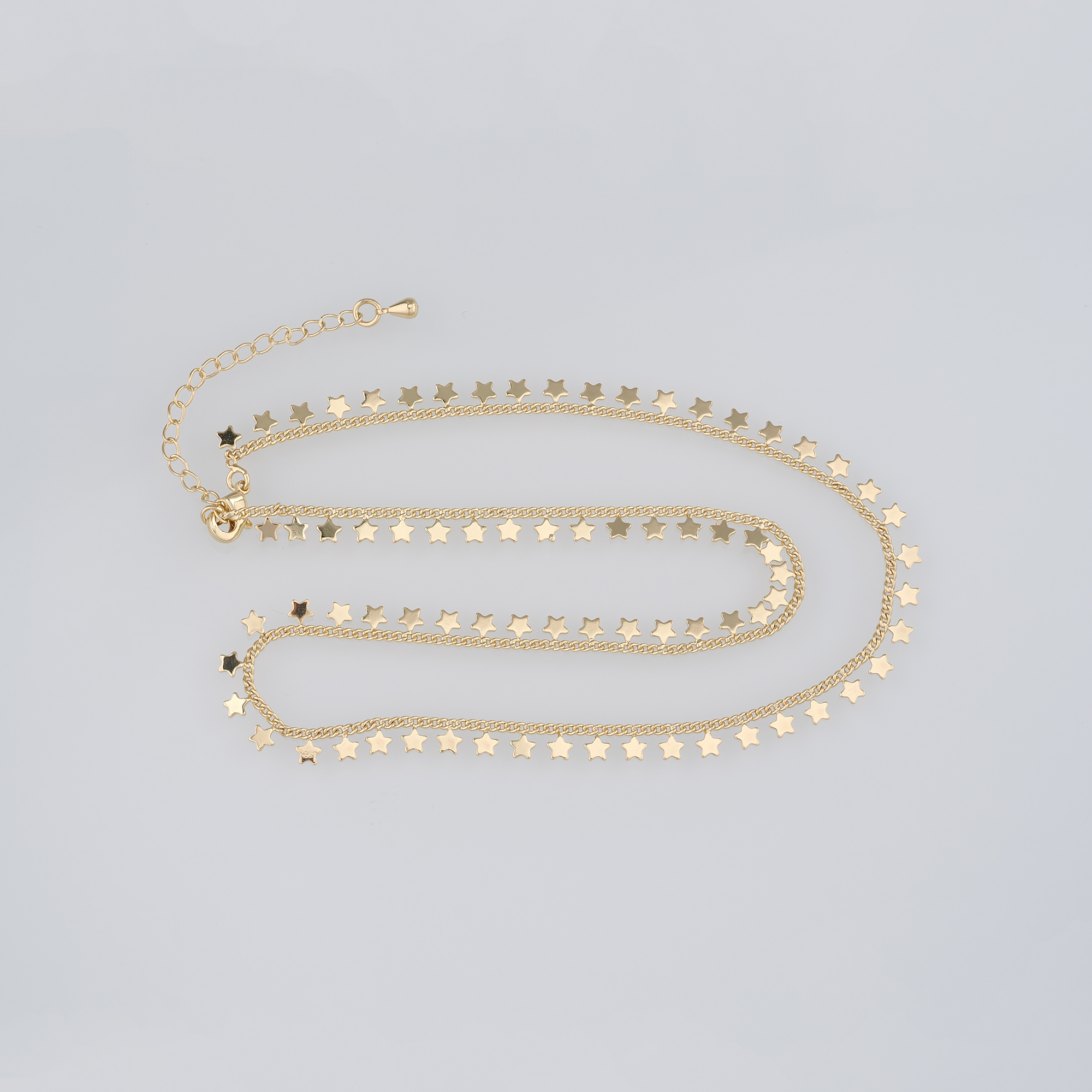 18K Gold Filled Star Chain Necklace,Thin Link Chain Necklace,Star Link Chain,Minimalist Necklace,Adjustable Necklace