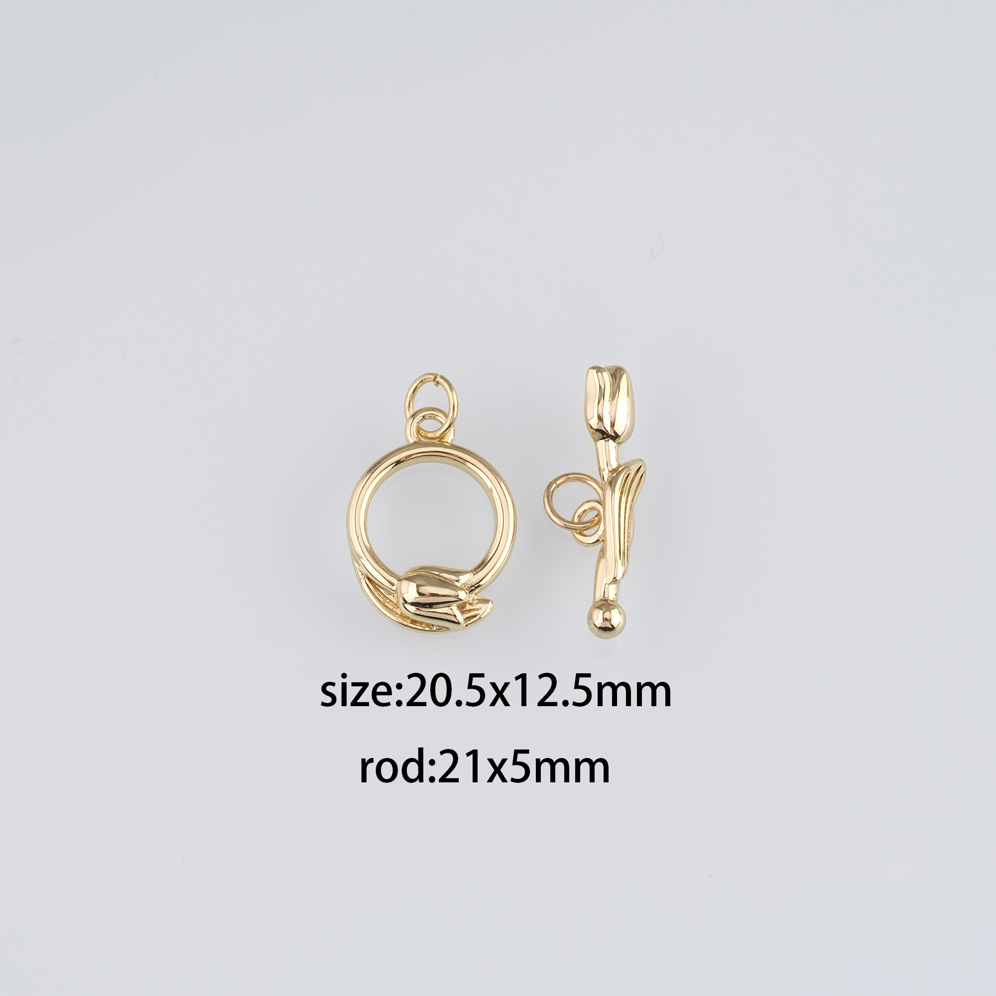 18K Gold Filled OT Clasp,Tulip OT Clasp Bracelet Necklace for DIY Jewelry Finding Necklace Bracelet