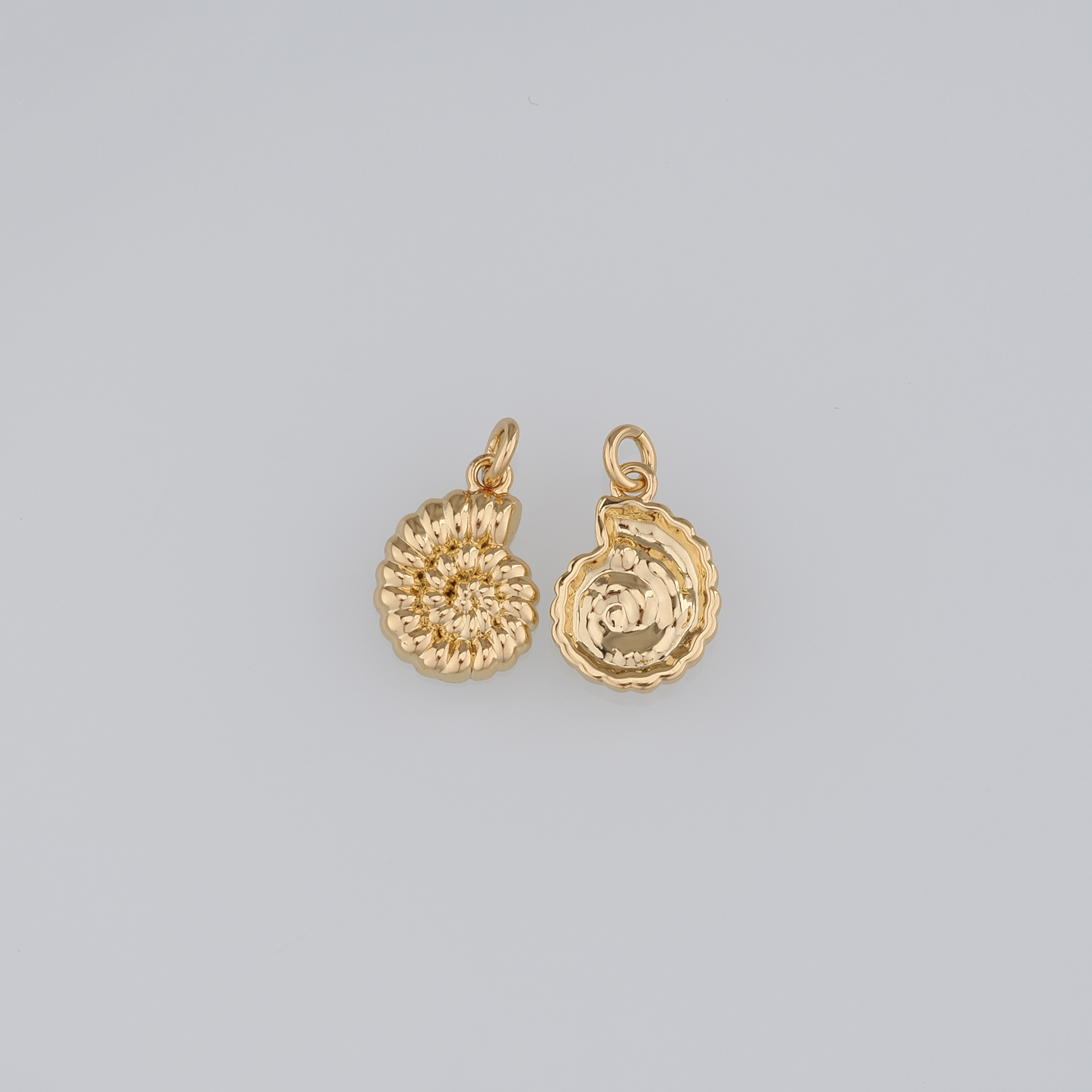 18K Gold Filled Conch Shell Pendant,Ocean Shell Charm Earrings Necklace for DIY Jewelry Making Supply