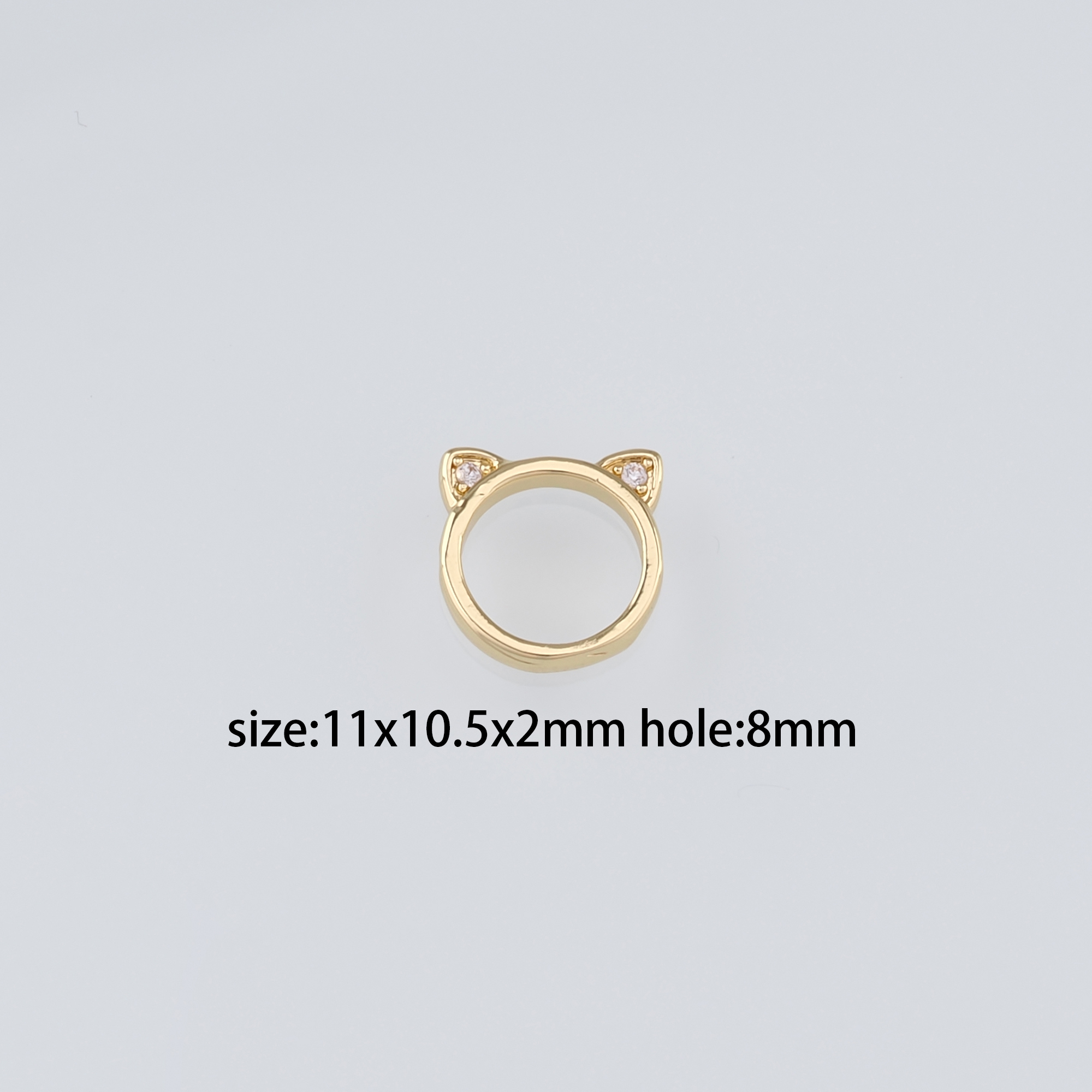 18K Gold Filled Circle Bead Frames,Cat Bbead Frame,Necklace And Bracelet Making,DIY Jewelry Supply