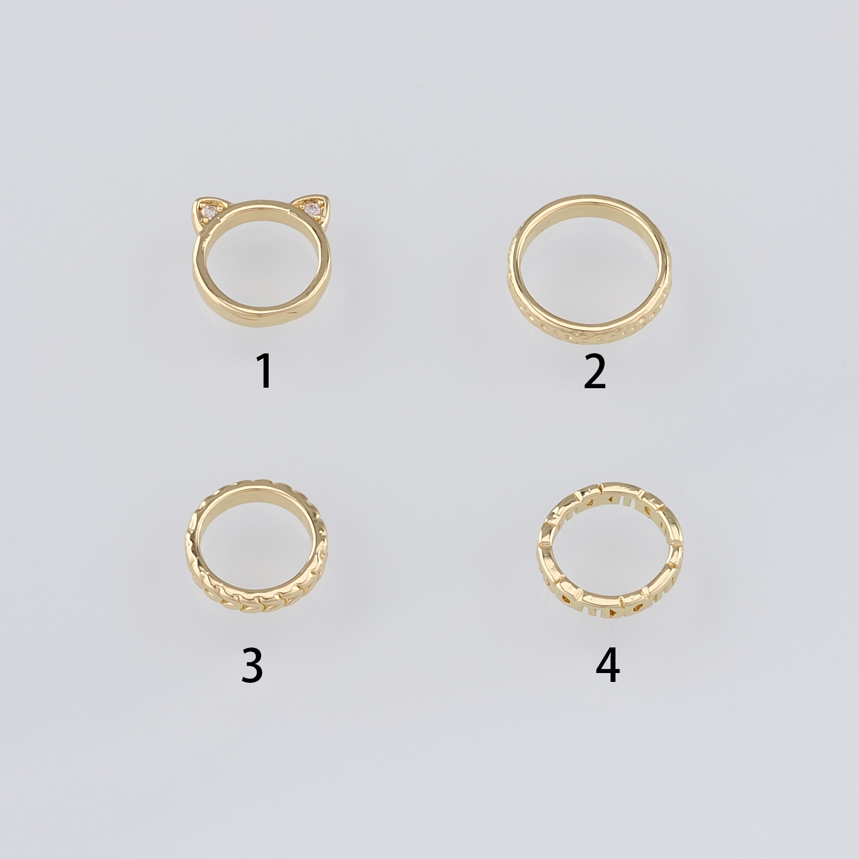 18K Gold Filled Circle Bead Frames,Cat Bbead Frame,Necklace And Bracelet Making,DIY Jewelry Supply