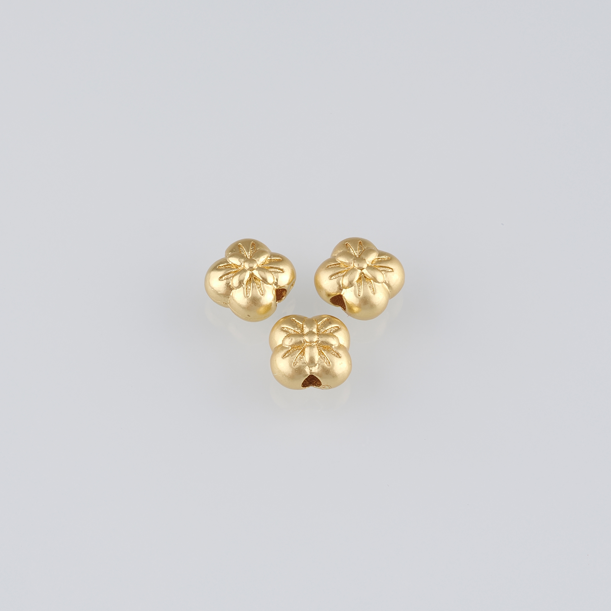 20Pcs 18K Gold Filled Flower Beads,Dainty Flower Flat Spacer Beads,DIY Jewelry Making Supply