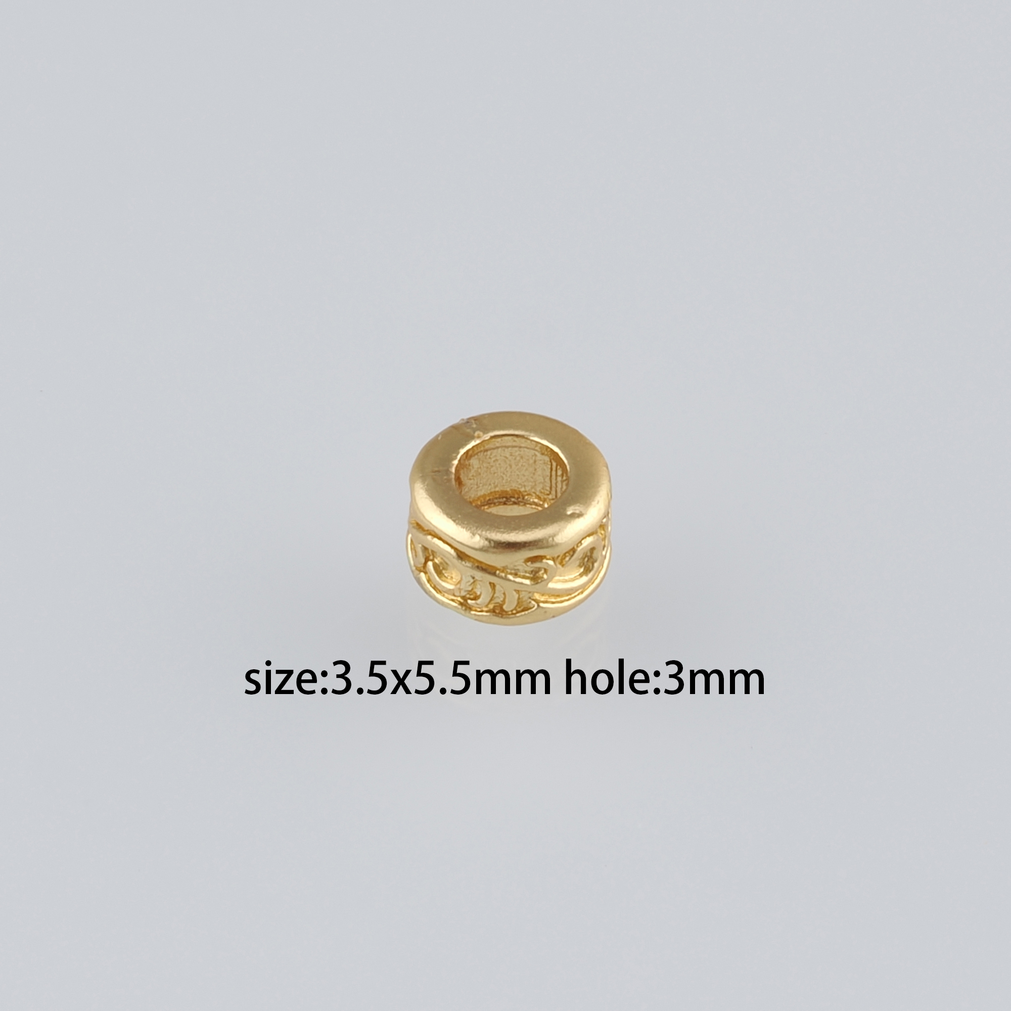 20Pcs 18K Gold Filled Round Flat Spacer Beads,Dainty Round Spacer Beads,DIY Jewelry Making Supply