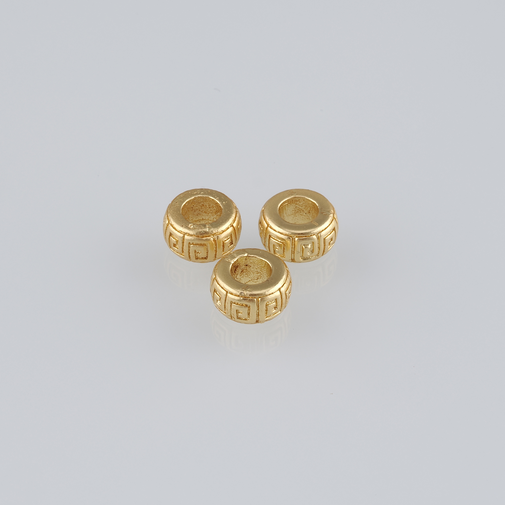 20Pcs 18K Gold Filled Round Flat Spacer Beads,Dainty Round Spacer Beads,DIY Jewelry Making Supply