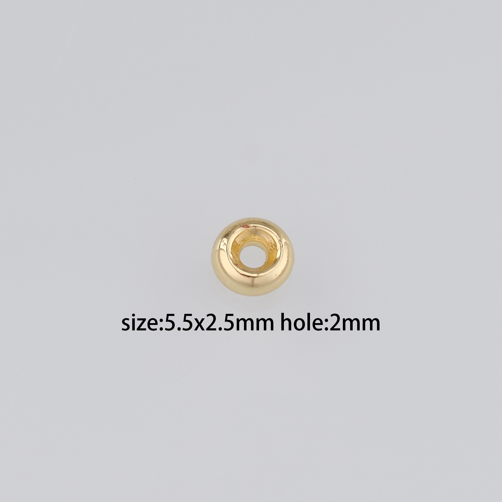 50Pcs 18K Gold Filled Round Flat Spacer Beads,Dainty Round Spacer Beads,DIY Jewelry Making Supply