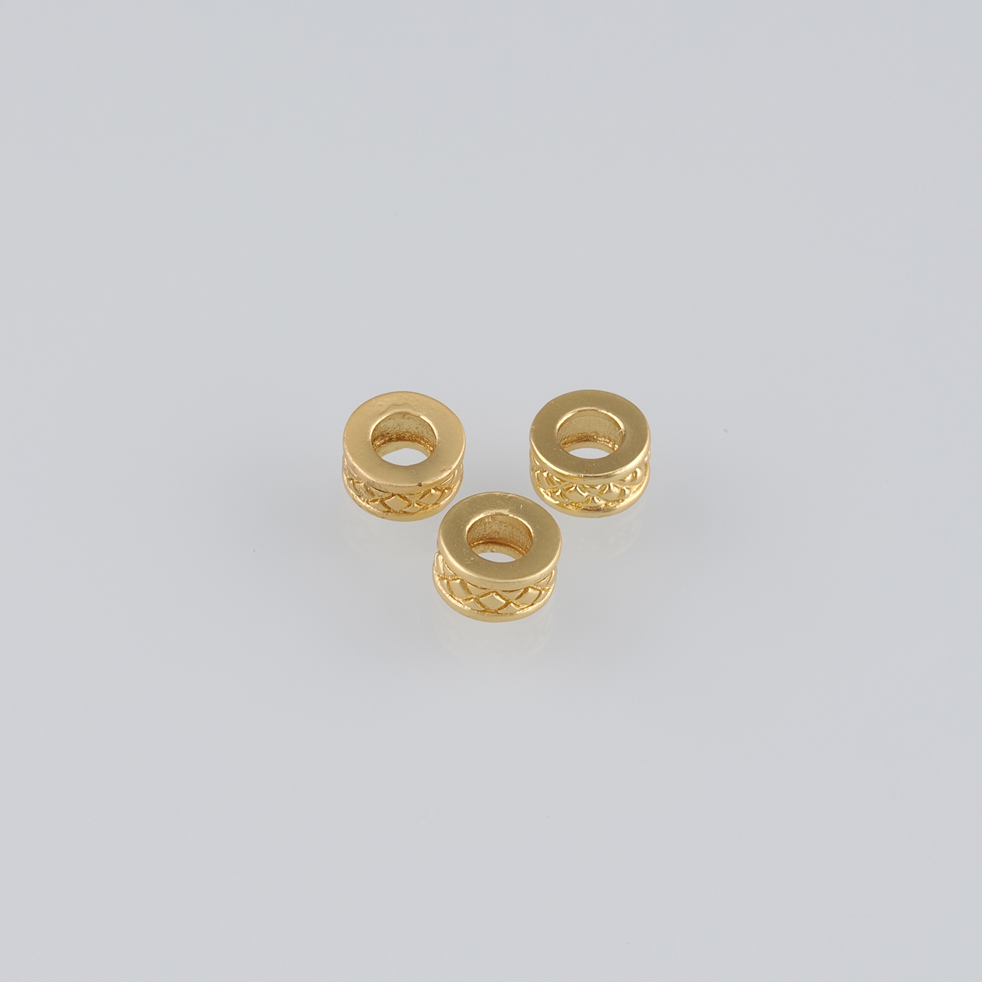 20Pcs 18K Gold Filled Round Flat Spacer Beads,Dainty Round Spacer Beads,DIY Jewelry Making Supply