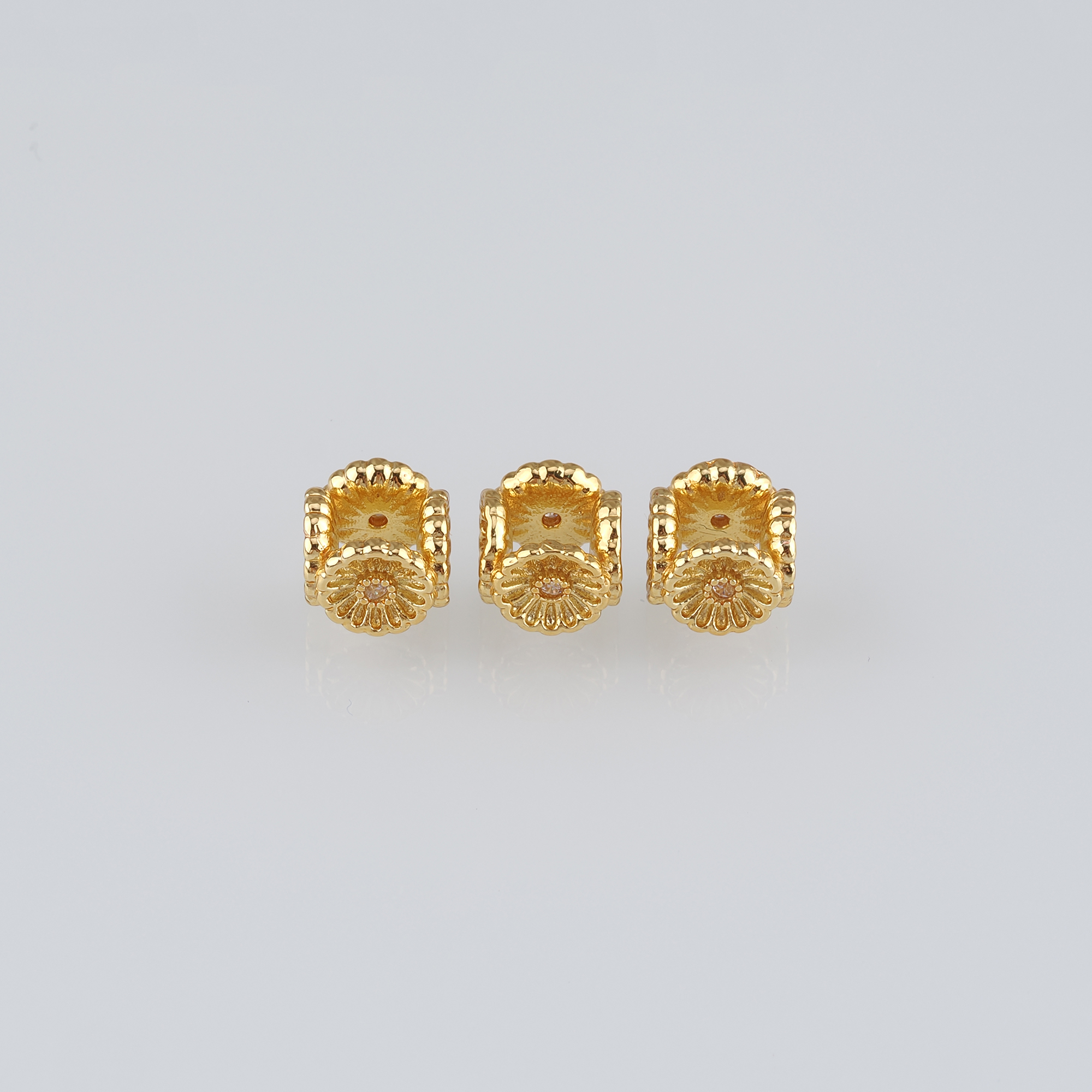 10Pcs 18K Gold Filled Daisy Beads,Dainty Flower Spacer Beads,DIY Jewelry Making Supply