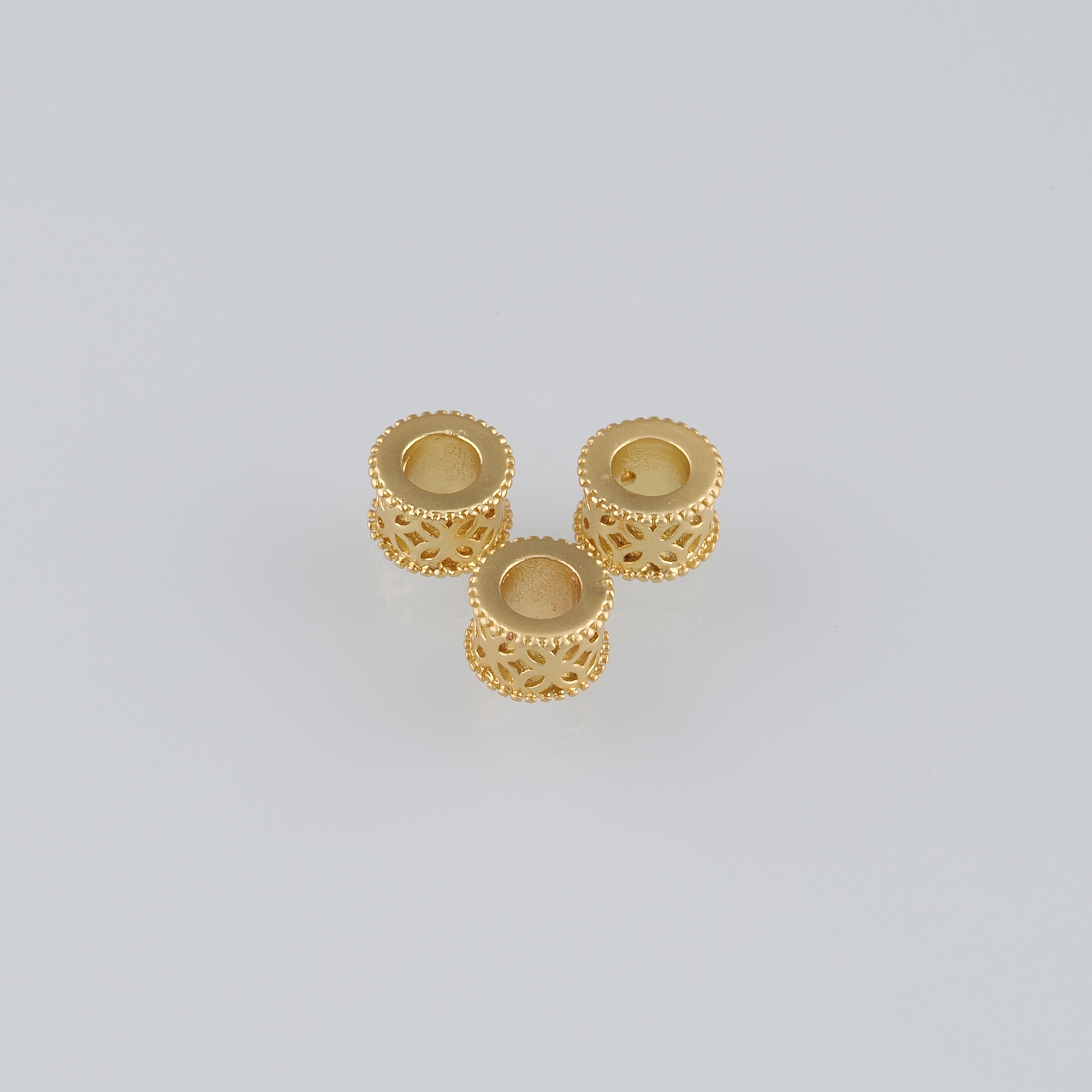 20pcs 18K Gold Filled Barrel Spacer Beads,Dainty Barrel Beads for Bracelet Jewelry Necklace Making Supply