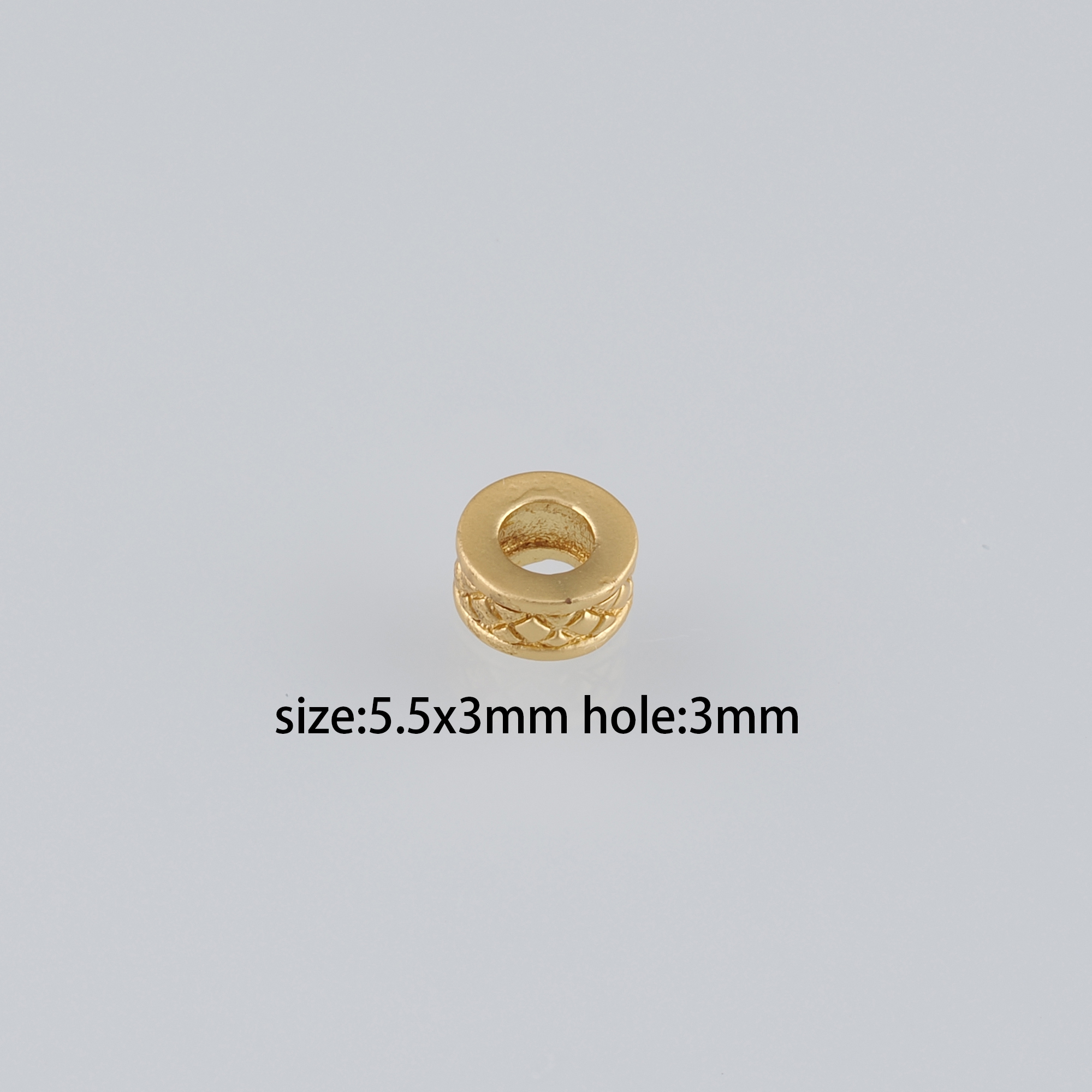 20Pcs 18K Gold Filled Round Flat Spacer Beads,Dainty Round Spacer Beads,DIY Jewelry Making Supply