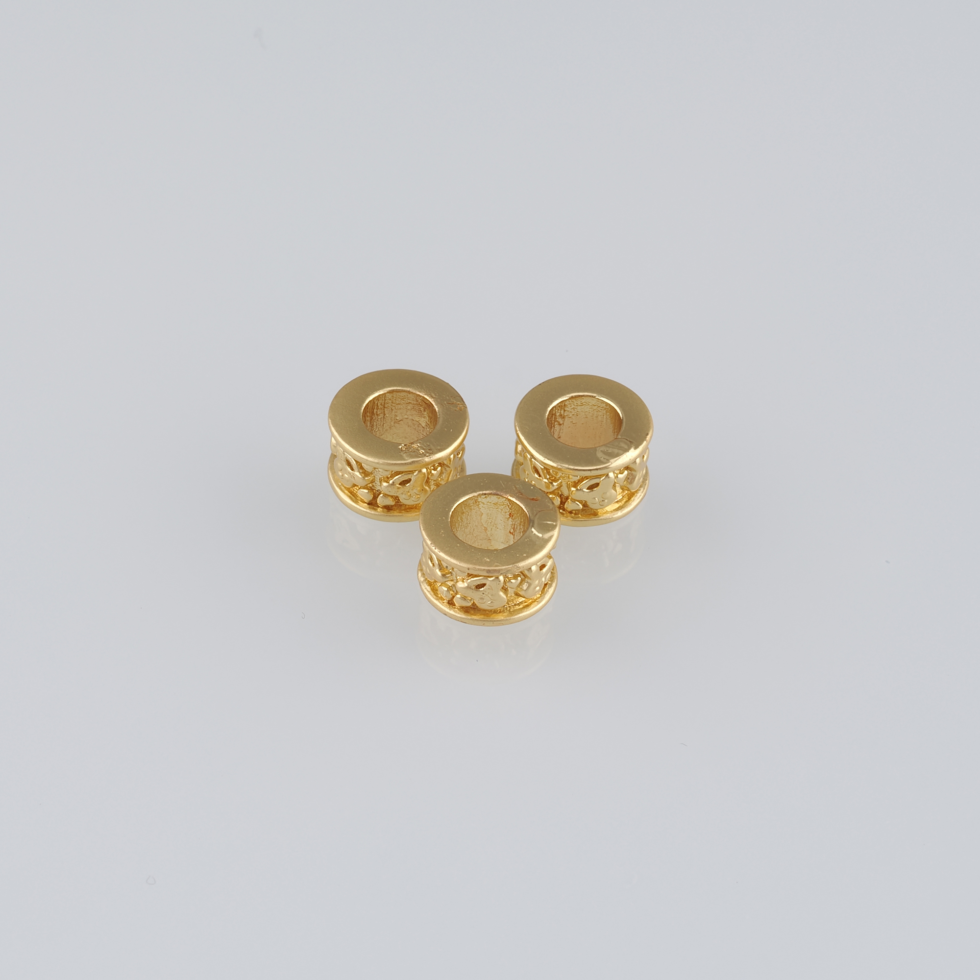 20Pcs 18K Gold Filled Round Flat Spacer Beads,Dainty Round Spacer Beads,DIY Jewelry Making Supply