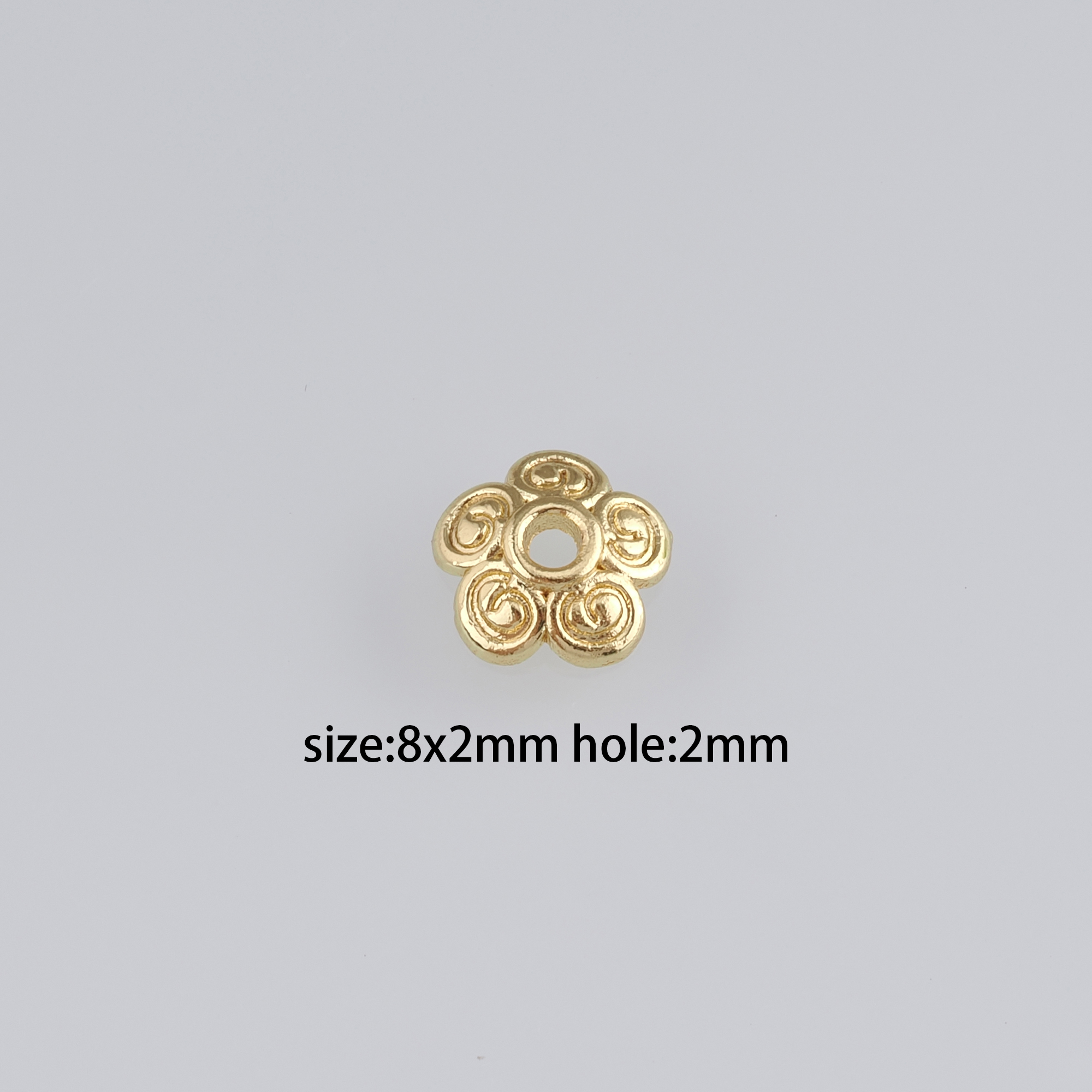 100Pcs 18K Gold Filled Flower Bead Caps,Pearl Caps,DIY Jewelry Making Supply