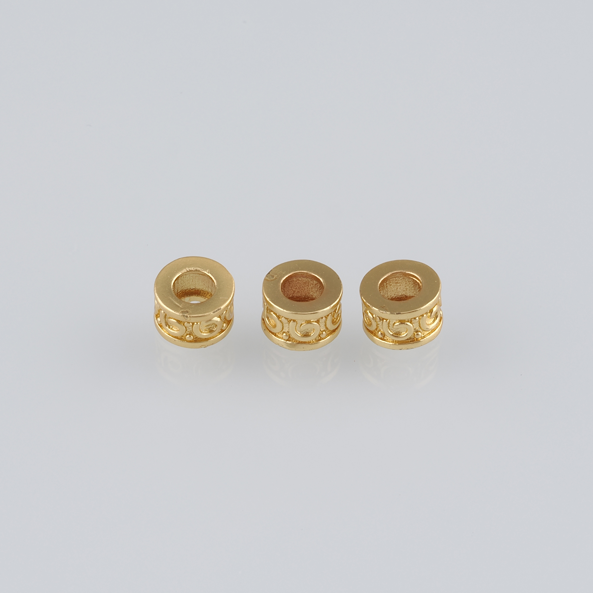 20Pcs 18K Gold Filled Round Flat Spacer Beads,Dainty Round Spacer Beads,DIY Jewelry Making Supply