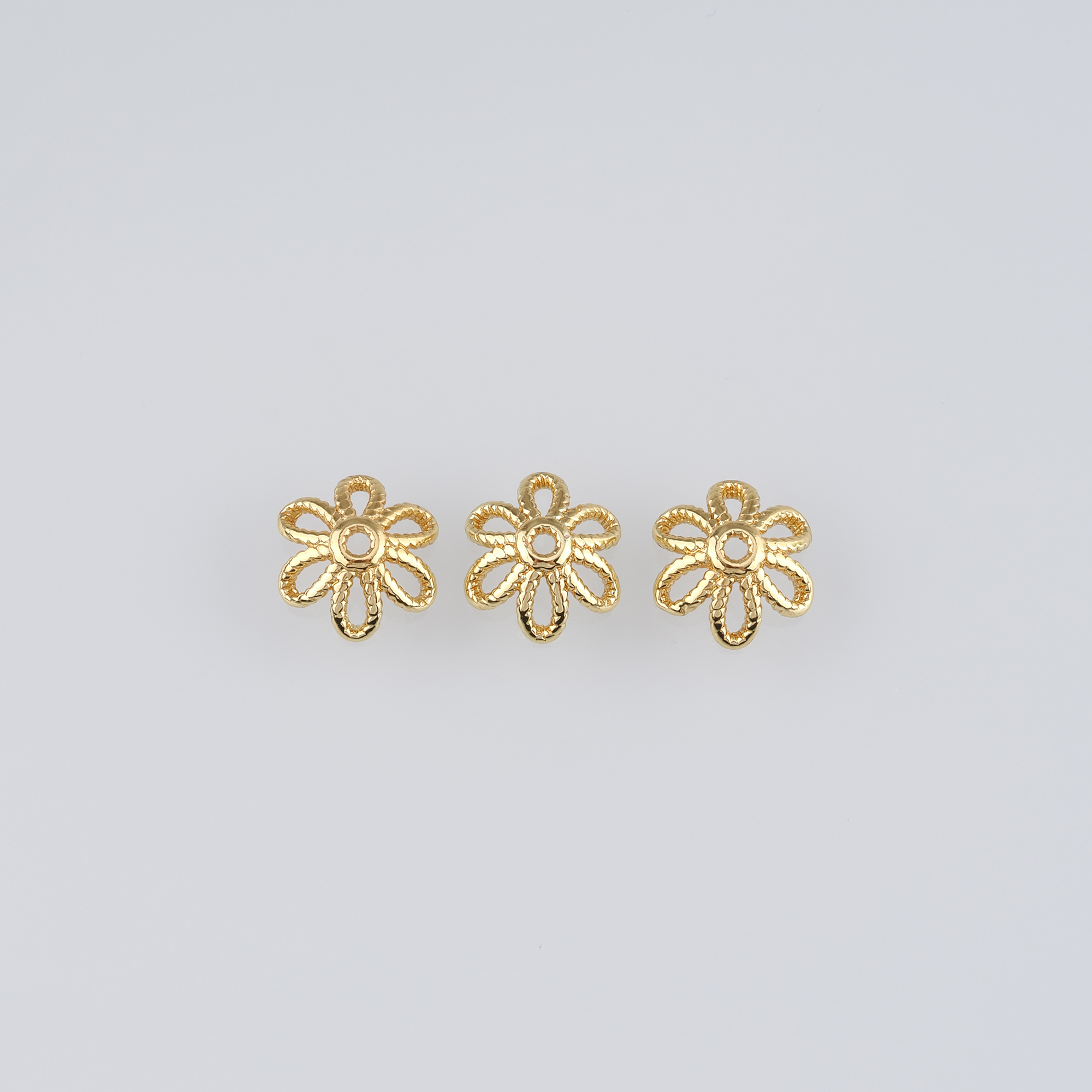 20Pcs 18K Gold Filled Flower Bead Caps,Pearl Caps,DIY Jewelry Making Supply