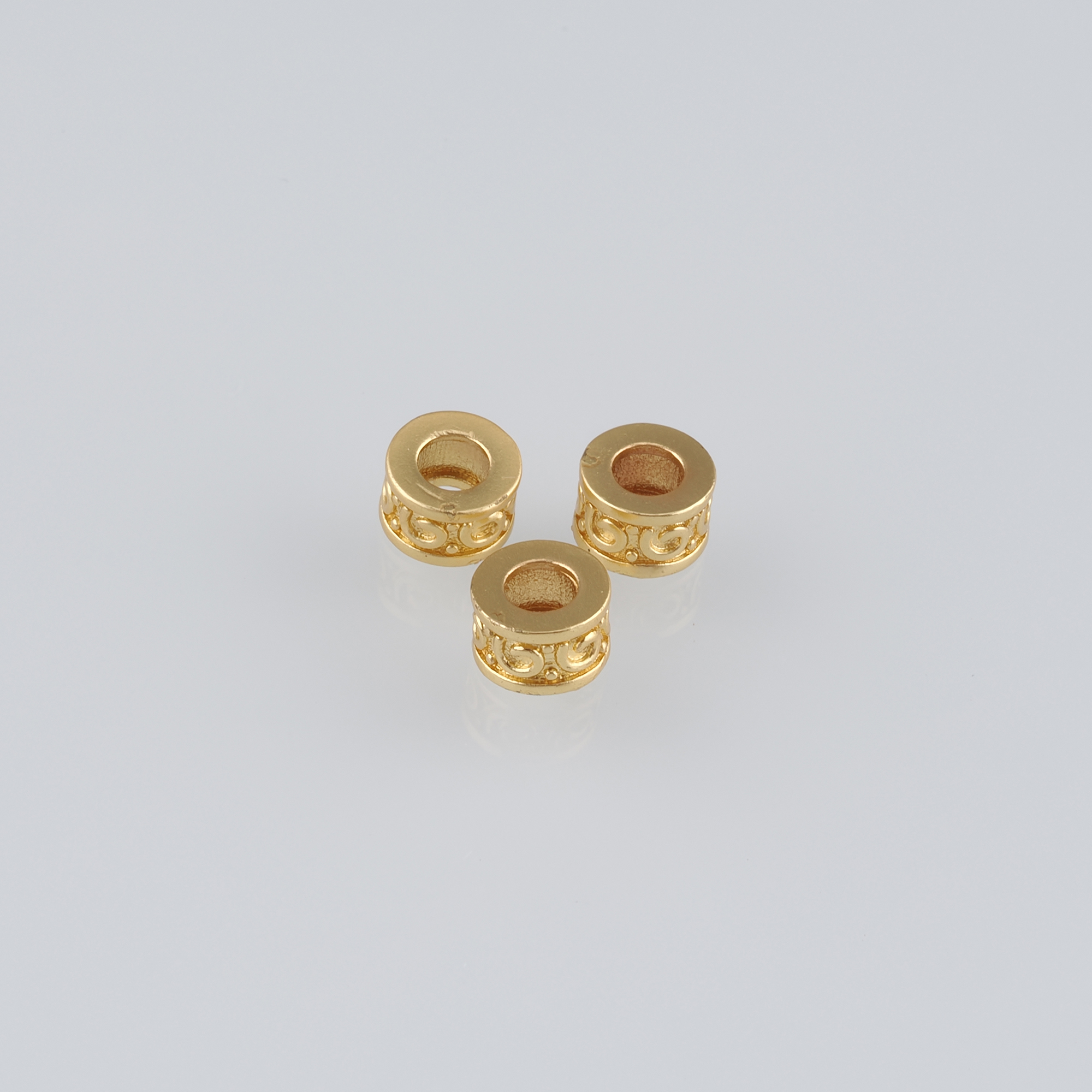 20Pcs 18K Gold Filled Round Flat Spacer Beads,Dainty Round Spacer Beads,DIY Jewelry Making Supply