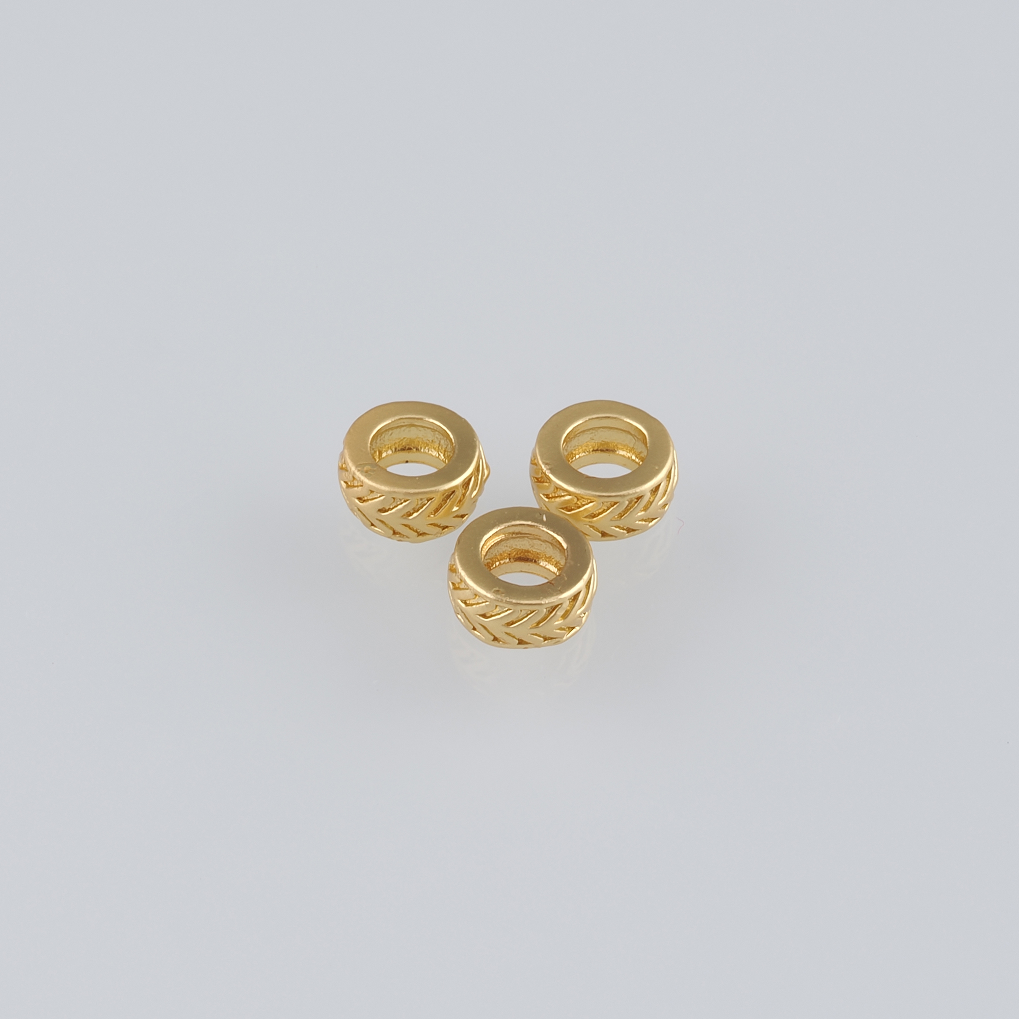 20Pcs 18K Gold Filled Round Flat Spacer Beads,Dainty Round Spacer Beads,DIY Jewelry Making Supply