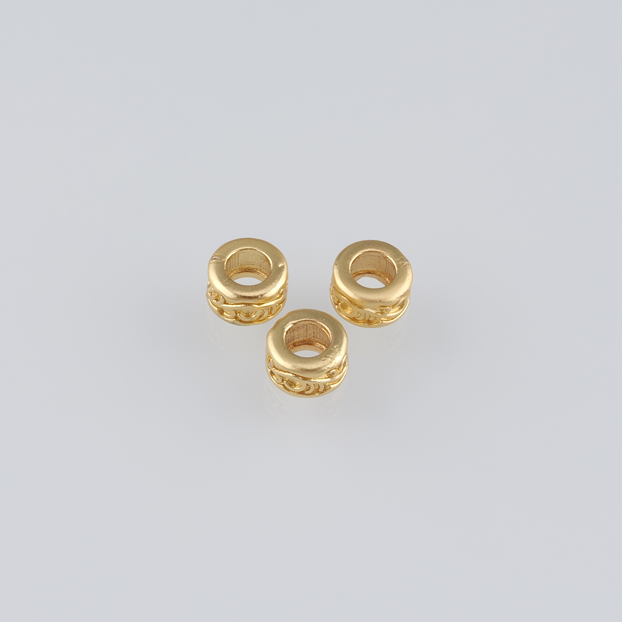 20Pcs 18K Gold Filled Round Flat Spacer Beads,Dainty Round Spacer Beads,DIY Jewelry Making Supply